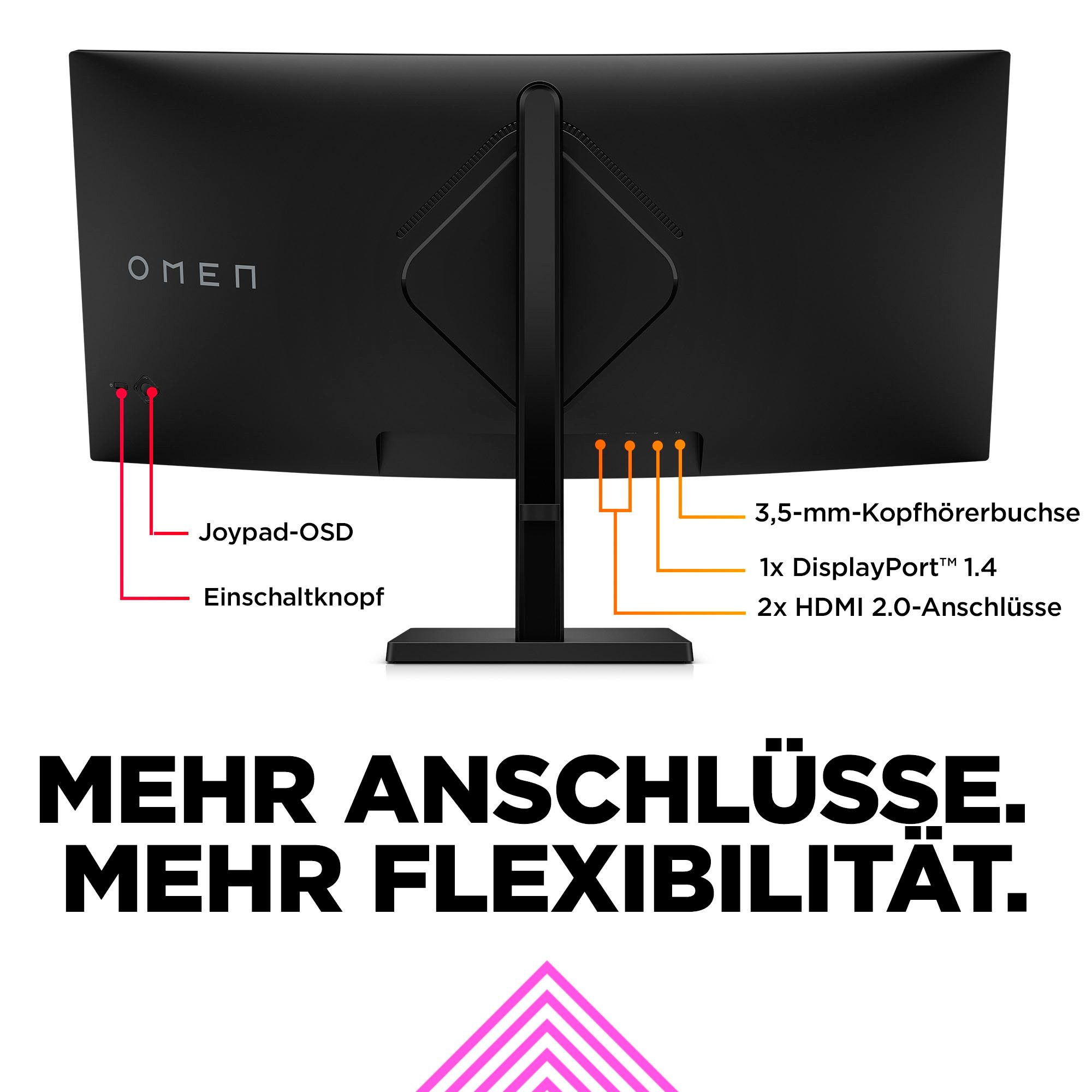 HP Curved-gaming-monitor OMEN 34c (HSD-0159-A), 86,4 cm / 34", WQHD
