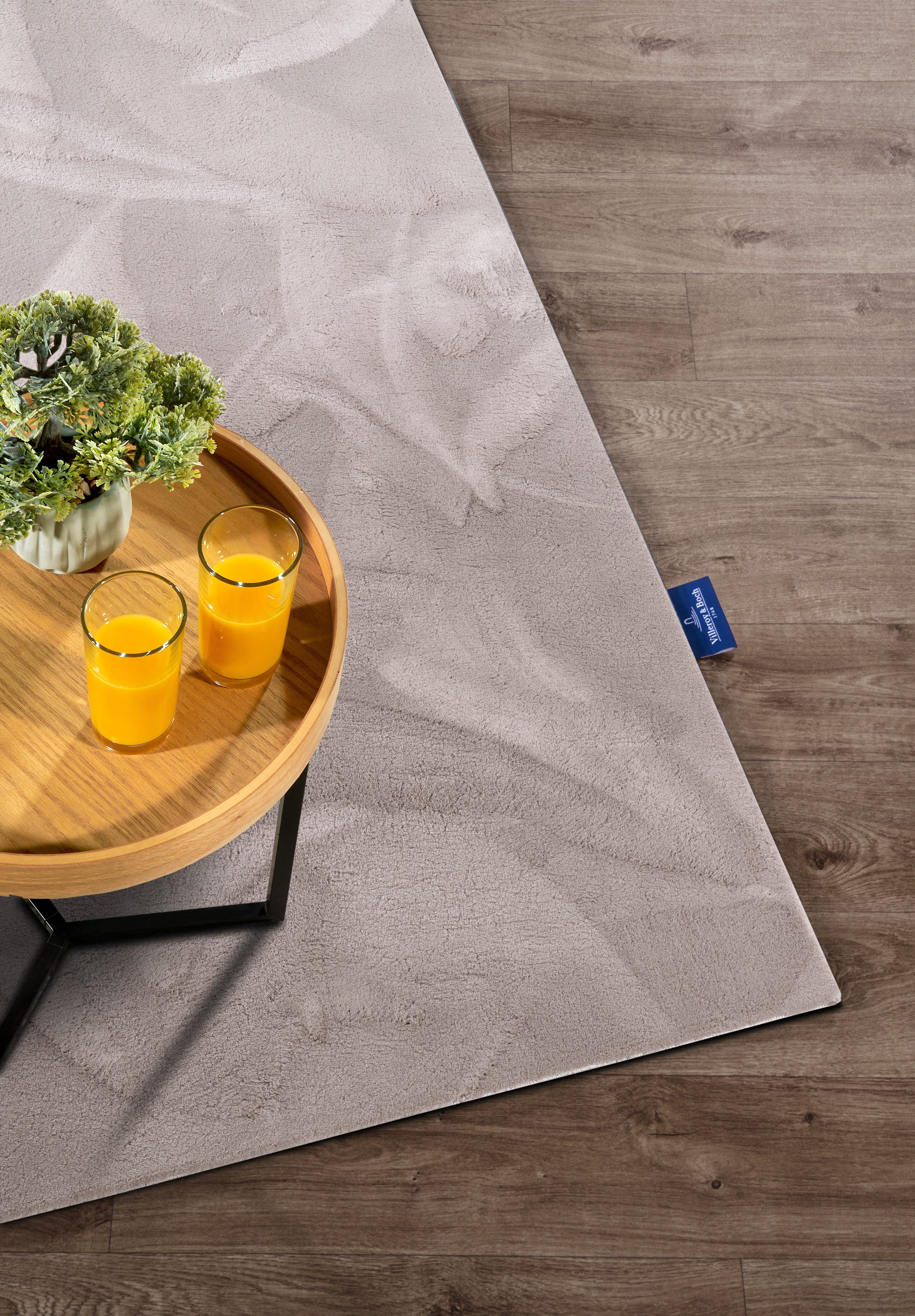 Villeroy & Boch Vloerkleed Leon Hoogpolig, shaggy, effen, zacht, glanzend, konijnenvacht gevoel
