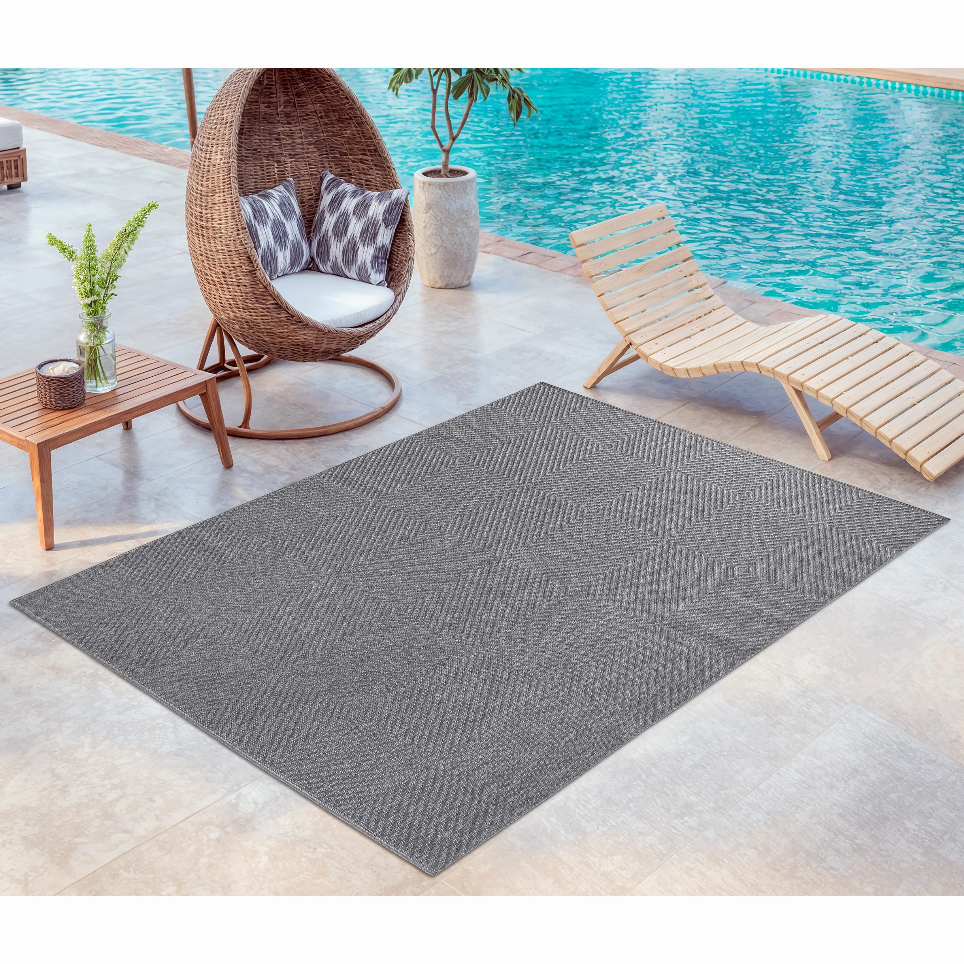 my home Vloerkleed R114A Geschikt voor binnen en buiten, sisal-look, weerbestendig & uv-bestendig, boho