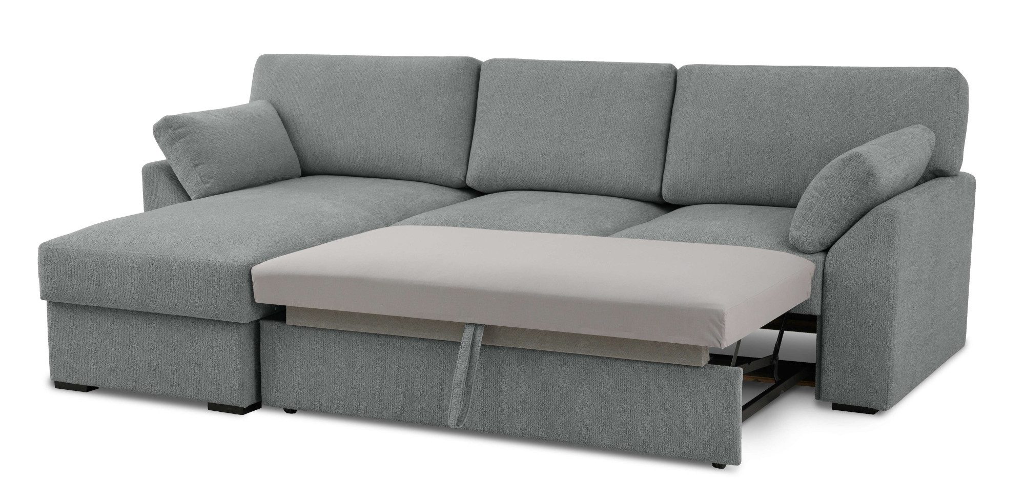 Home affaire Hoekbank Citry Breedte 246 cm, chenille, bedfunctie, bedlade, L-vorm