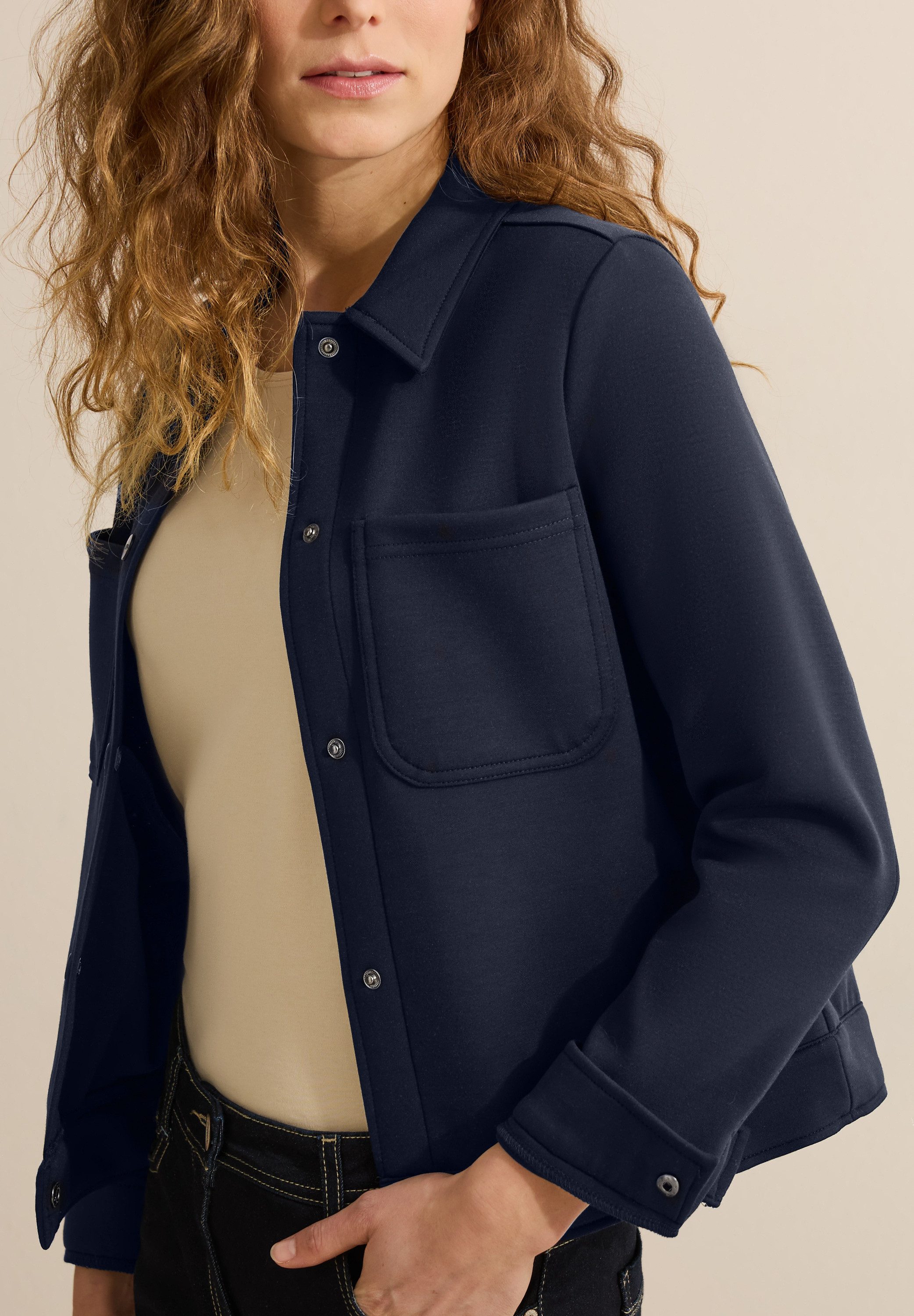Cecil Sweatvest met knoopsluiting en hemdkraag