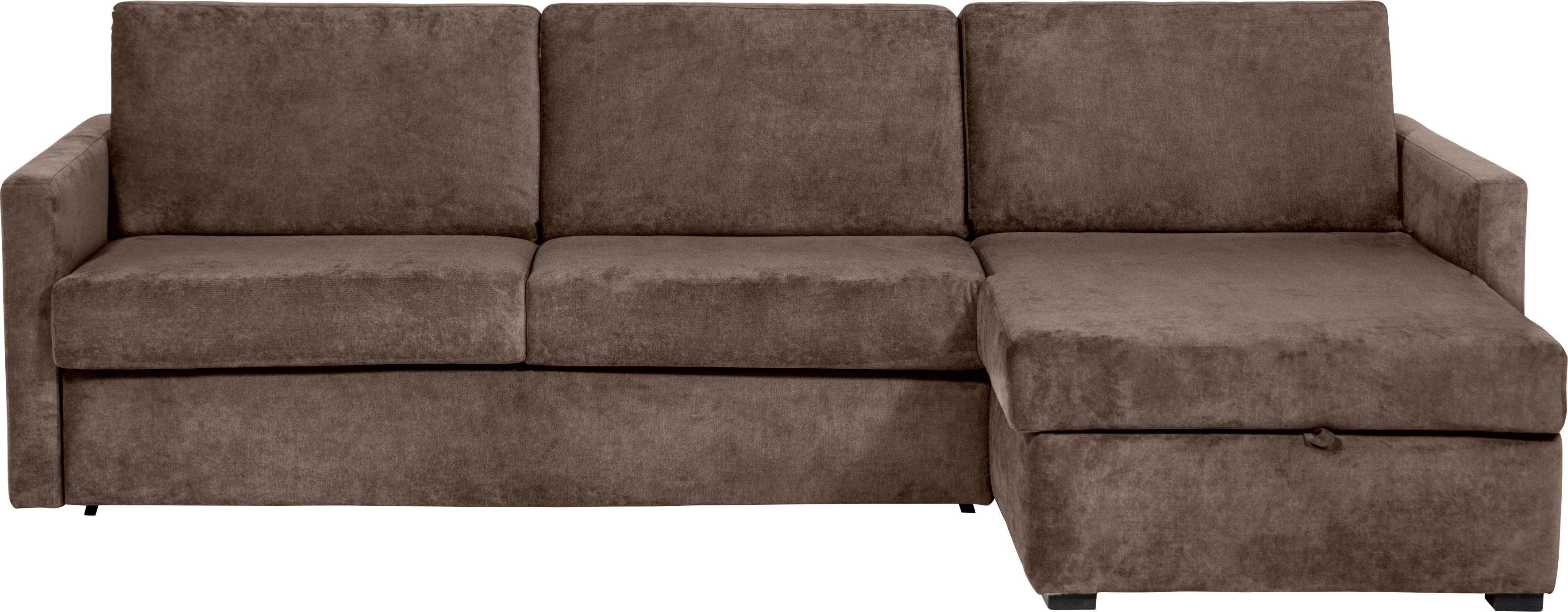 Places of Style Slaapbank GOLDPOINT hoekbank 264 cm, ligoppervlak (140/200 cm), L-vorm, Slaapfunctie, Bonell-binnenveringsmatras en volwaardige bedfunctie