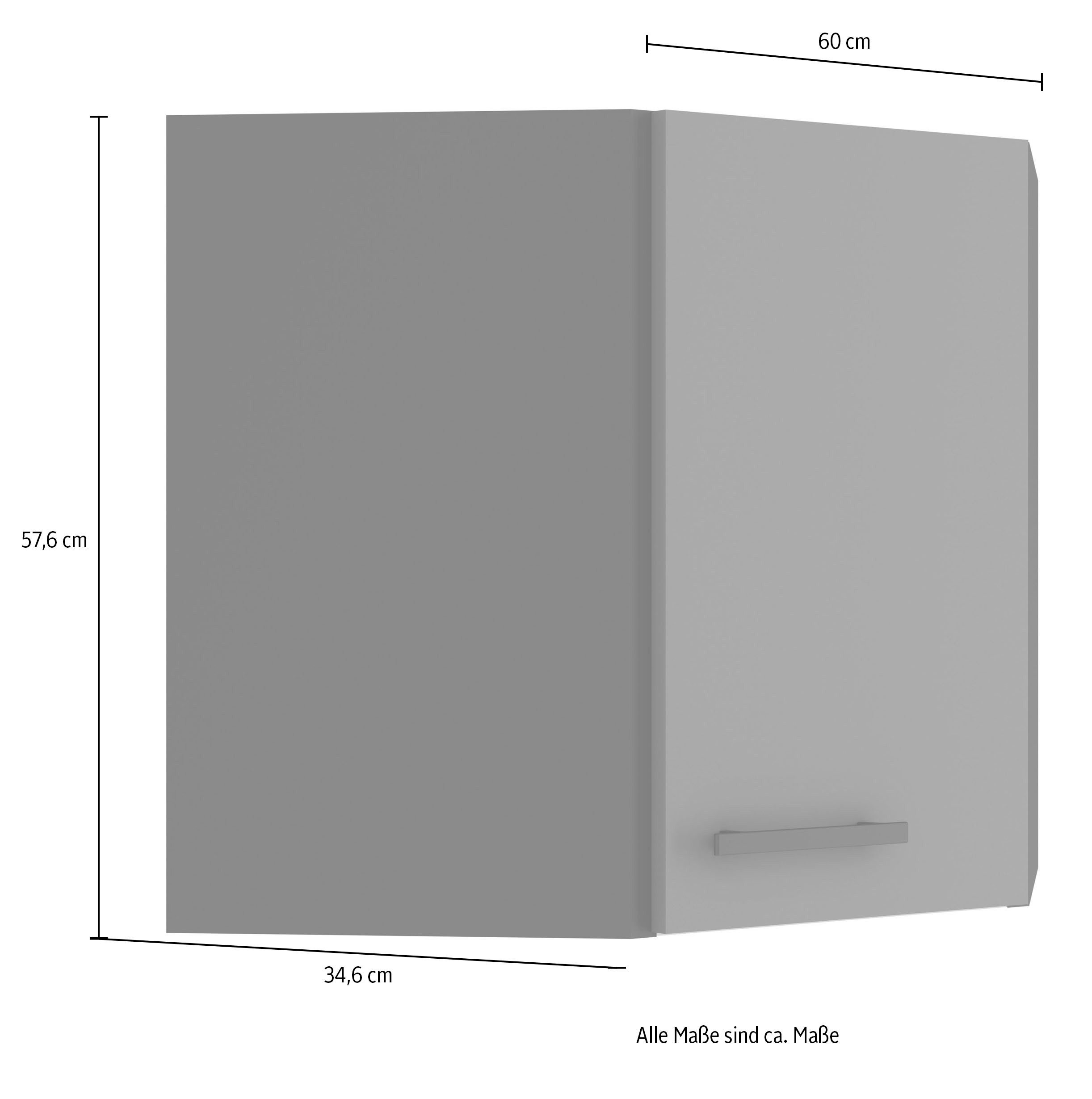 OPTIFIT Hangend hoekkastje Palma Breedte 60 x 60 cm, deuropening verwisselbaar
