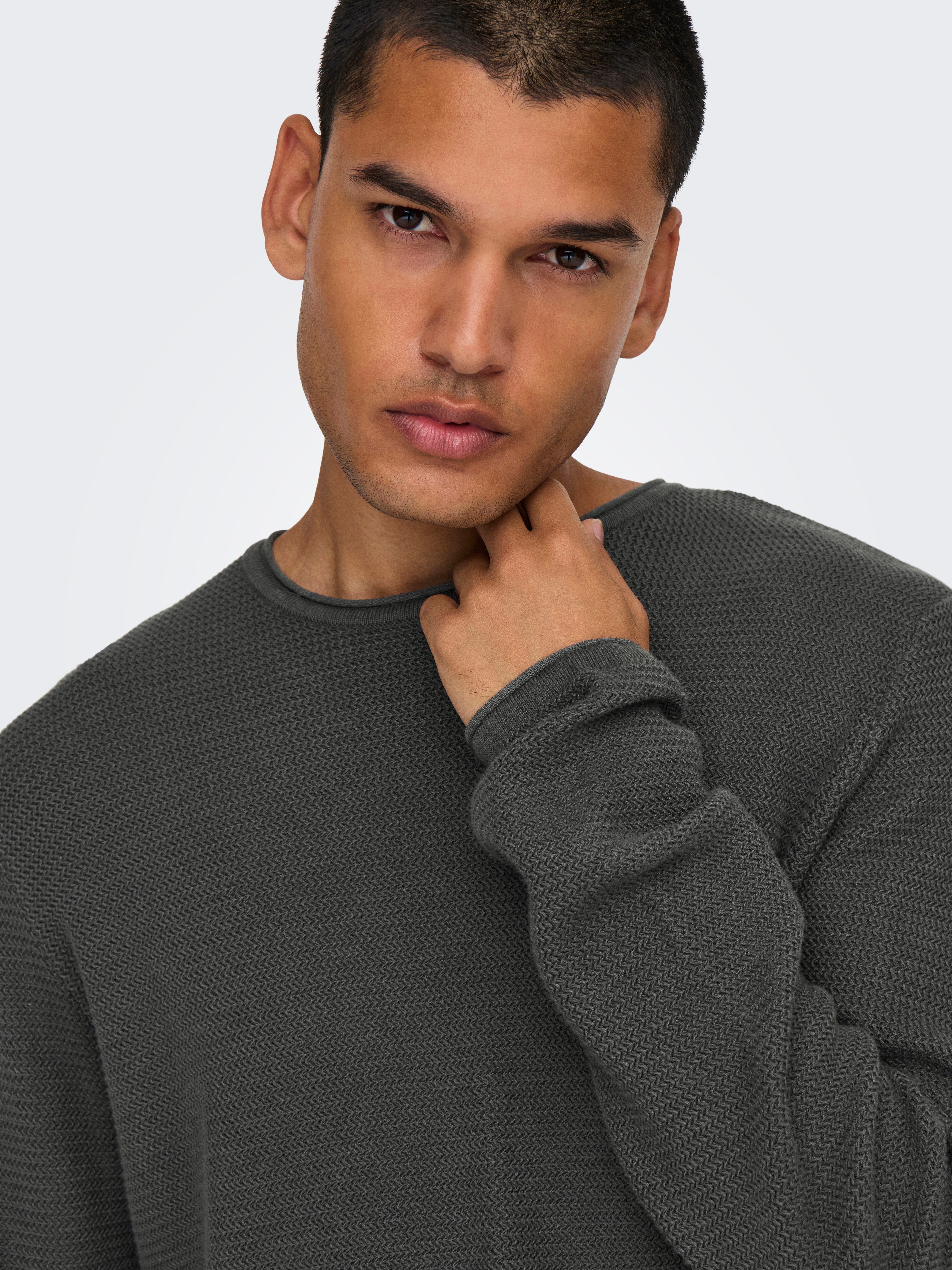 ONLY & SONS Gebreide trui ONSERIC REG 12 STRUC CREW KNIT