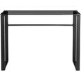 places of style sidetable simsbury tafelblad van gehard glas 0,8 cm, zwart onderstel van metaal, hoogte 80 cm zwart
