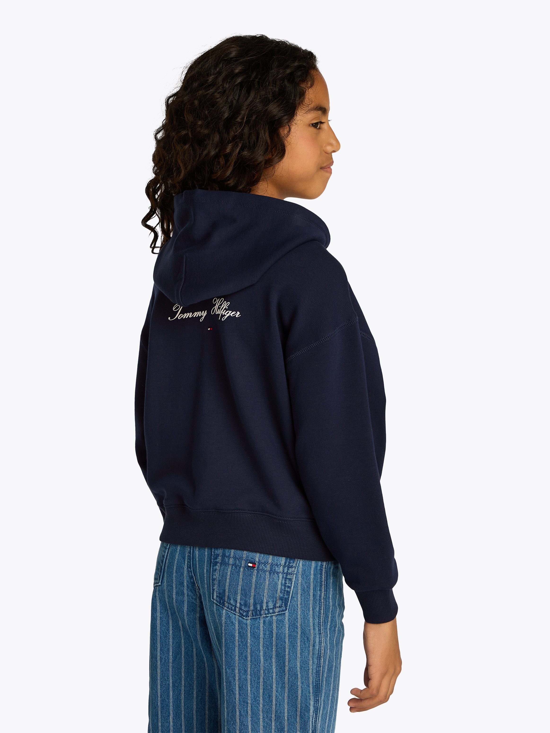 Tommy Hilfiger Sweatvest VARSITY ZIP THROUGH met logo aan de voorkant en achterkant