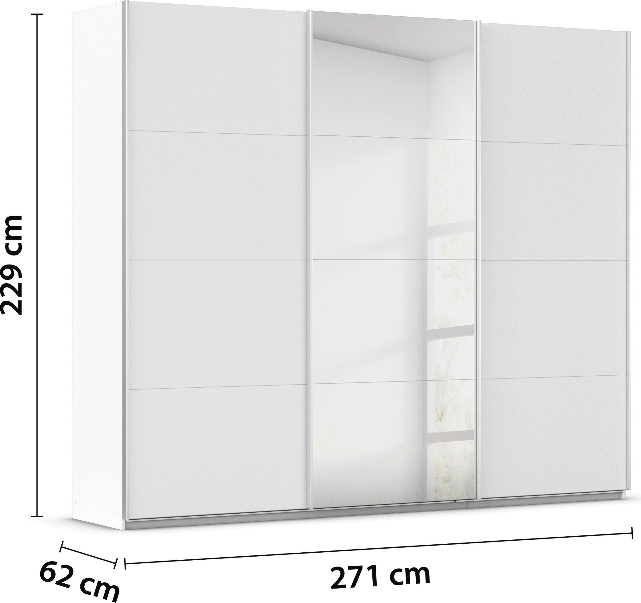 rauch Schuifdeurkast Kledingkast kast OTTO´S CHOICE garderobe AGORDO Top interieur, in 4 breedtes en 2 hoogtes MADE IN GERMANY