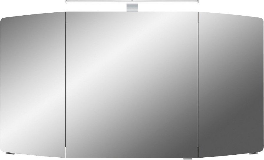Saphir Badkamerserie Cassca sprint 2-delig mineraalmarmeren wastafel met led-spiegelkast (2-delig)