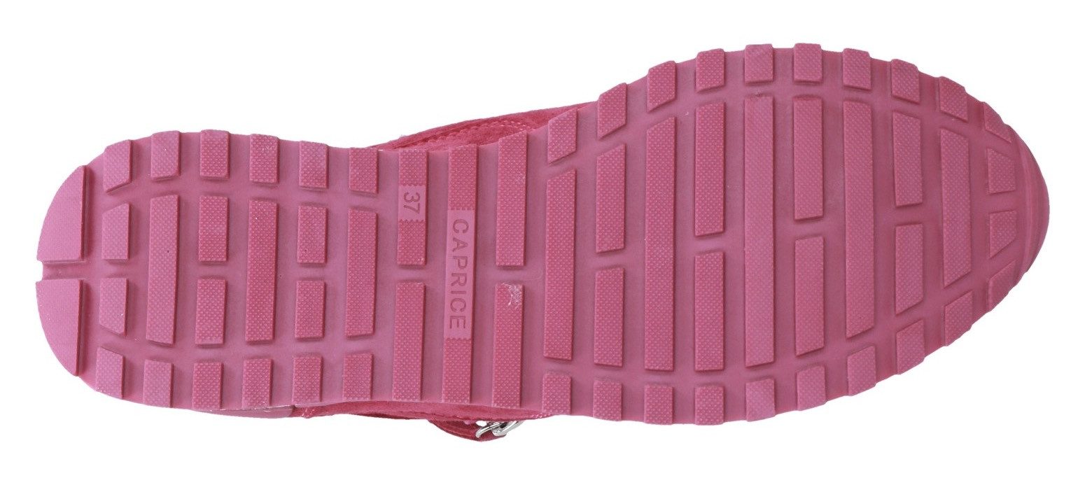 Caprice Sneakers met sleehak , vrijetijdsschoen, lage schoen, veterschoen in comfortwijdte g (= breed)