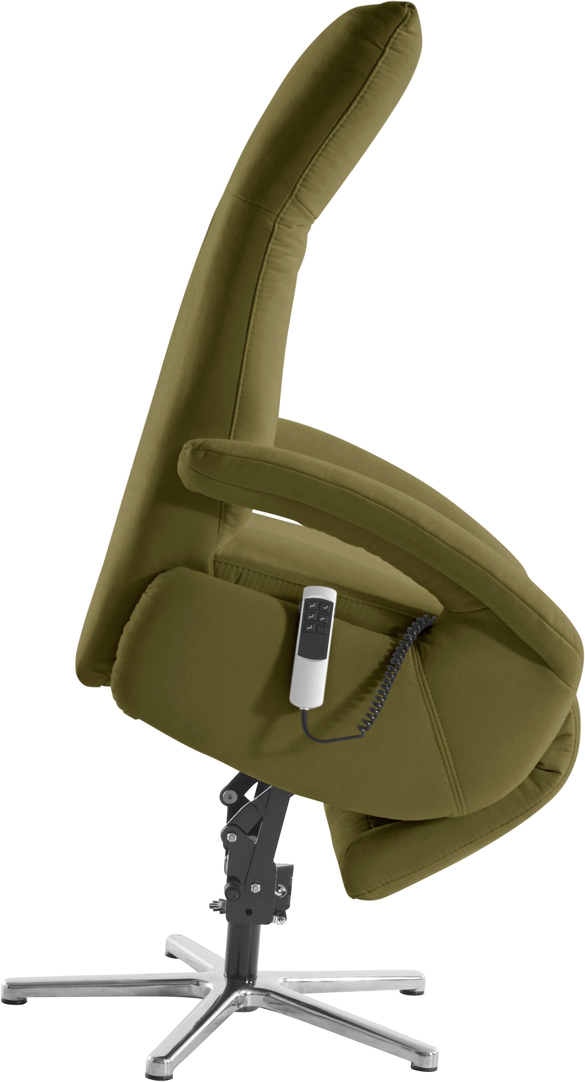 sit&more Relaxfauteuil Tycoon met verstelbare hoofdsteun en 360° draaifunctie keuze tussen handmatige of elektrische functie, ook met accu (draadloos)