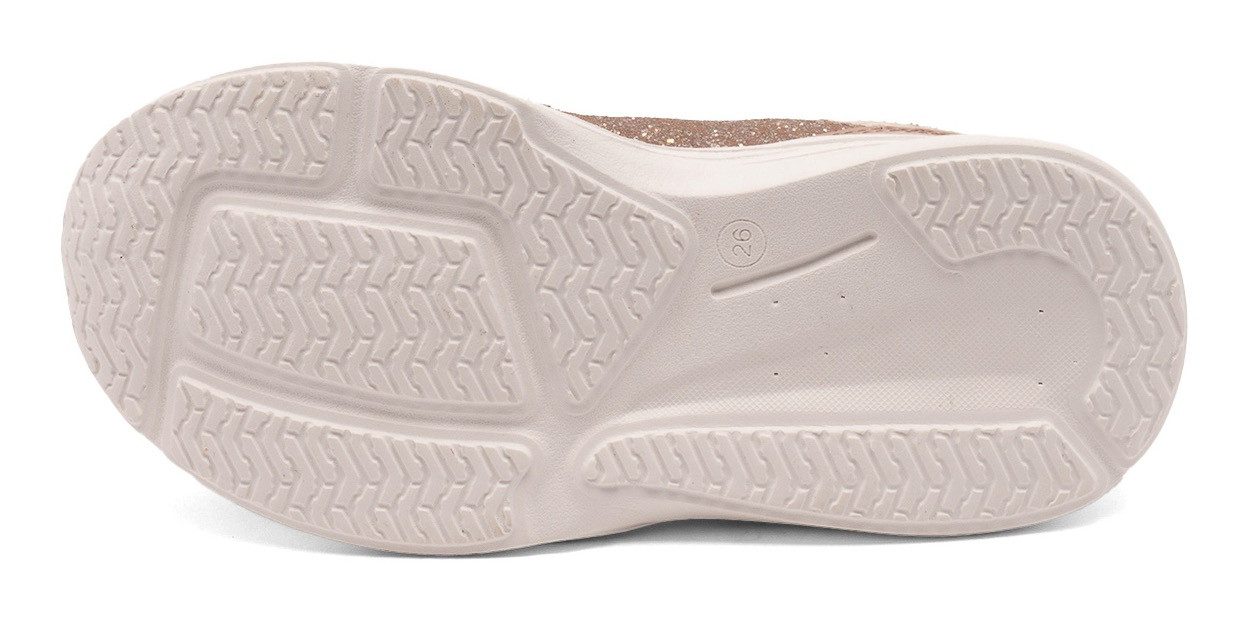 Bisgaard Sneakers Yuki glitter Breedte: normaal , vrijetijdsschoen, meisjes schoen met klittenband, maatsjabloon om te downloaden