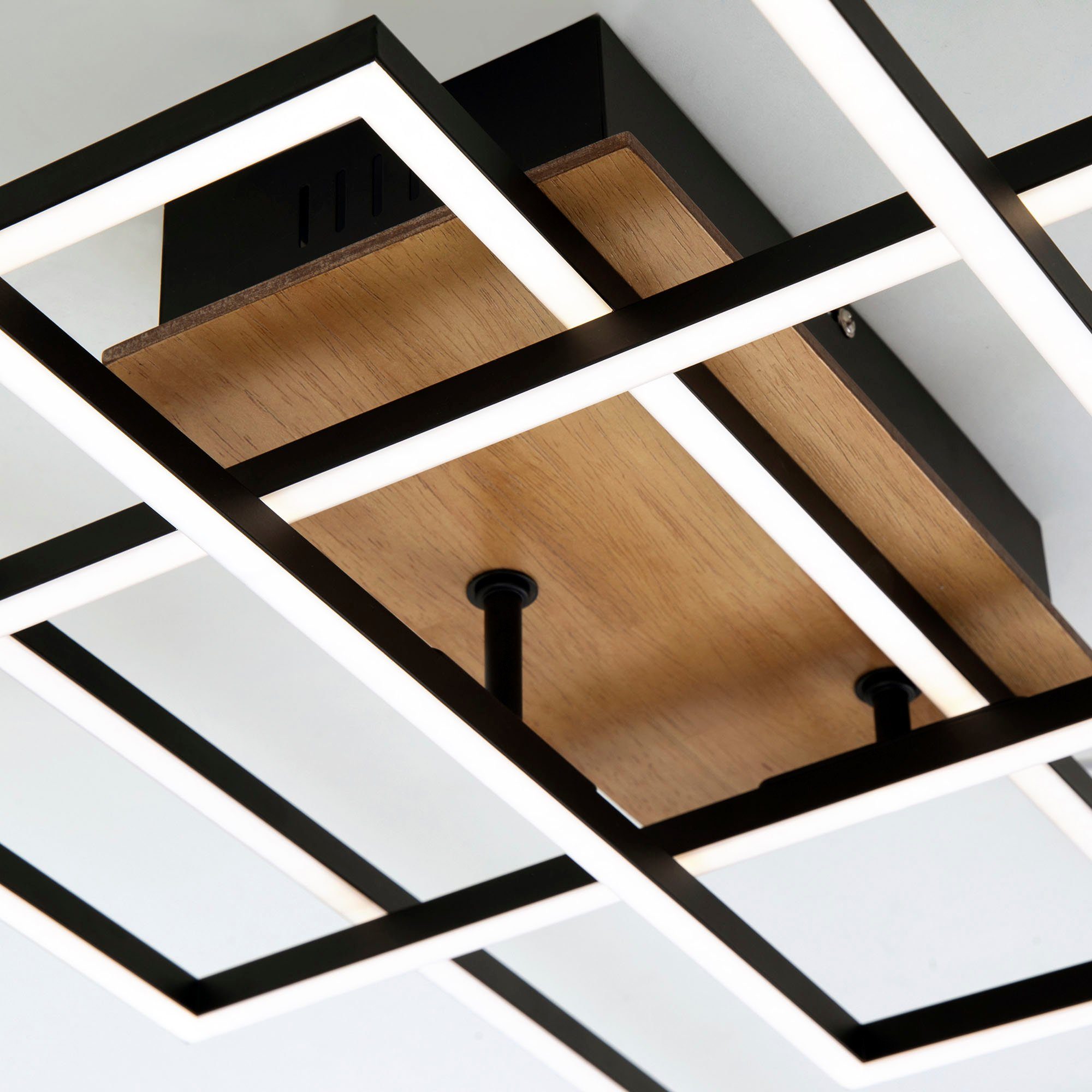 Briloner Leuchten Led-plafondlamp 3156018 FRAME Plafondlamp, 104x42x10 cm, chroom, 55W, woonkamer, slaapkamer, keuken