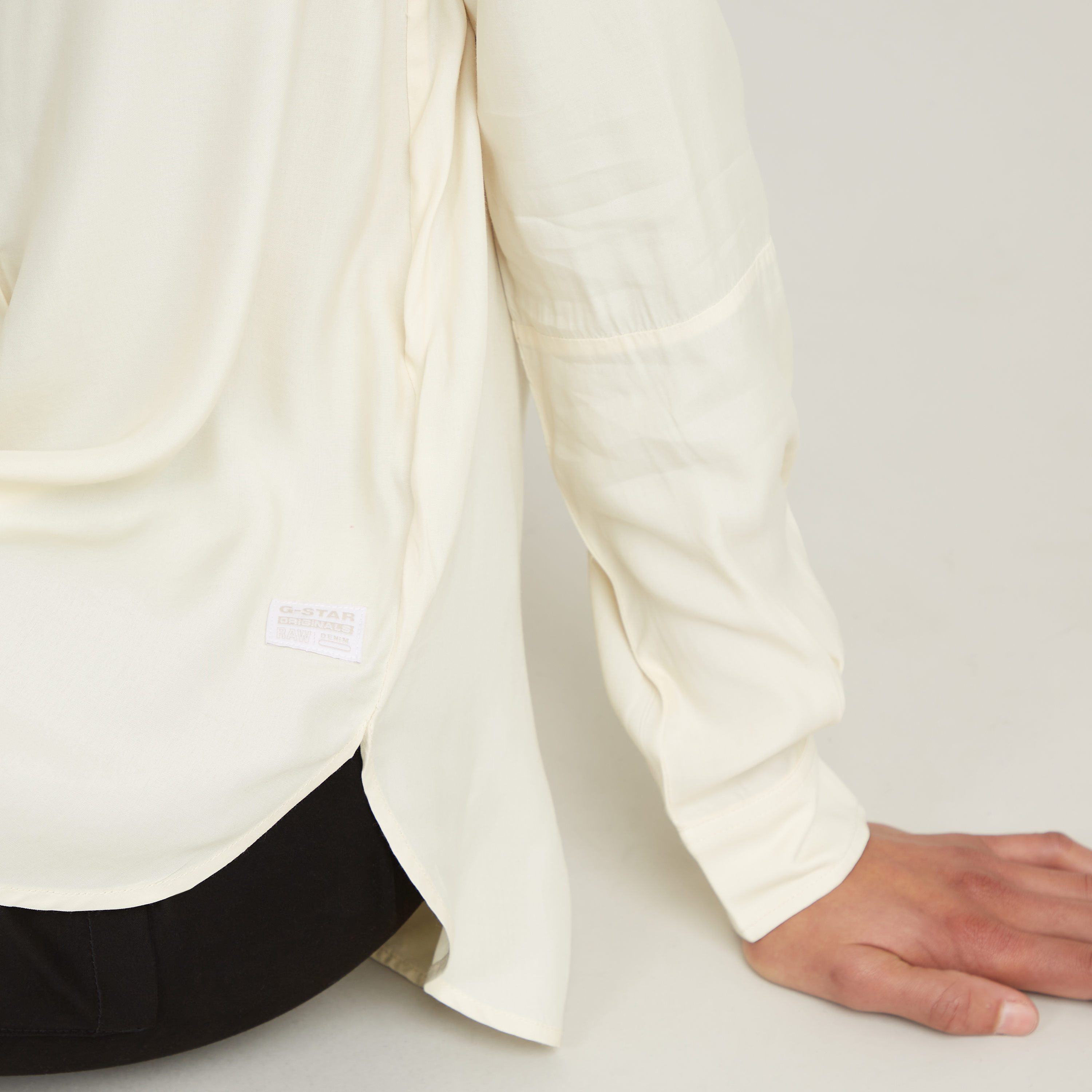 G-Star RAW Blouse met lange mouwen Half Placket Top ls wmn met verborgen knoopsluiting
