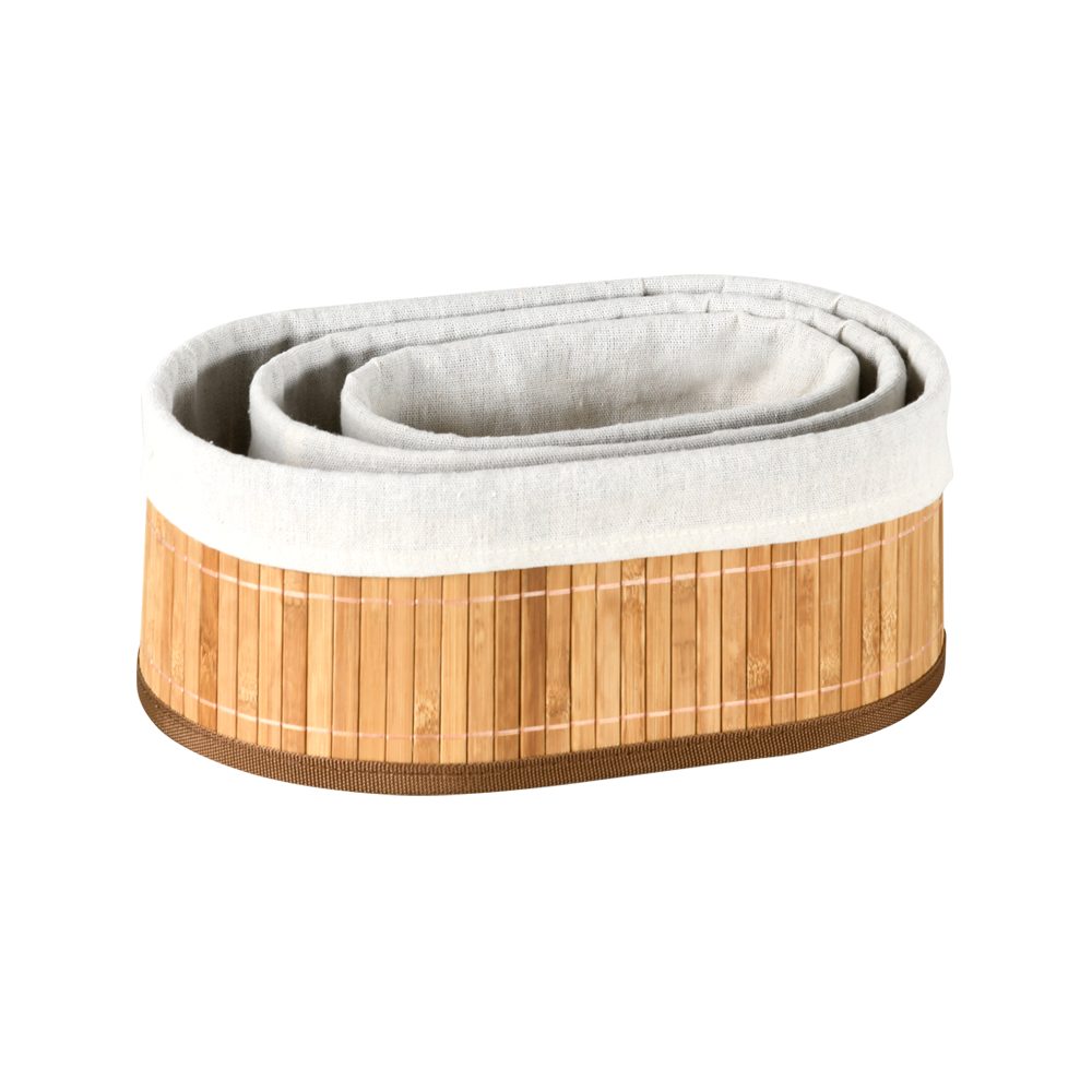 KESPER for kitchen & home Opbergmand Bamboe mandjes, 3-delig set, FSC (set, 3 stuks)