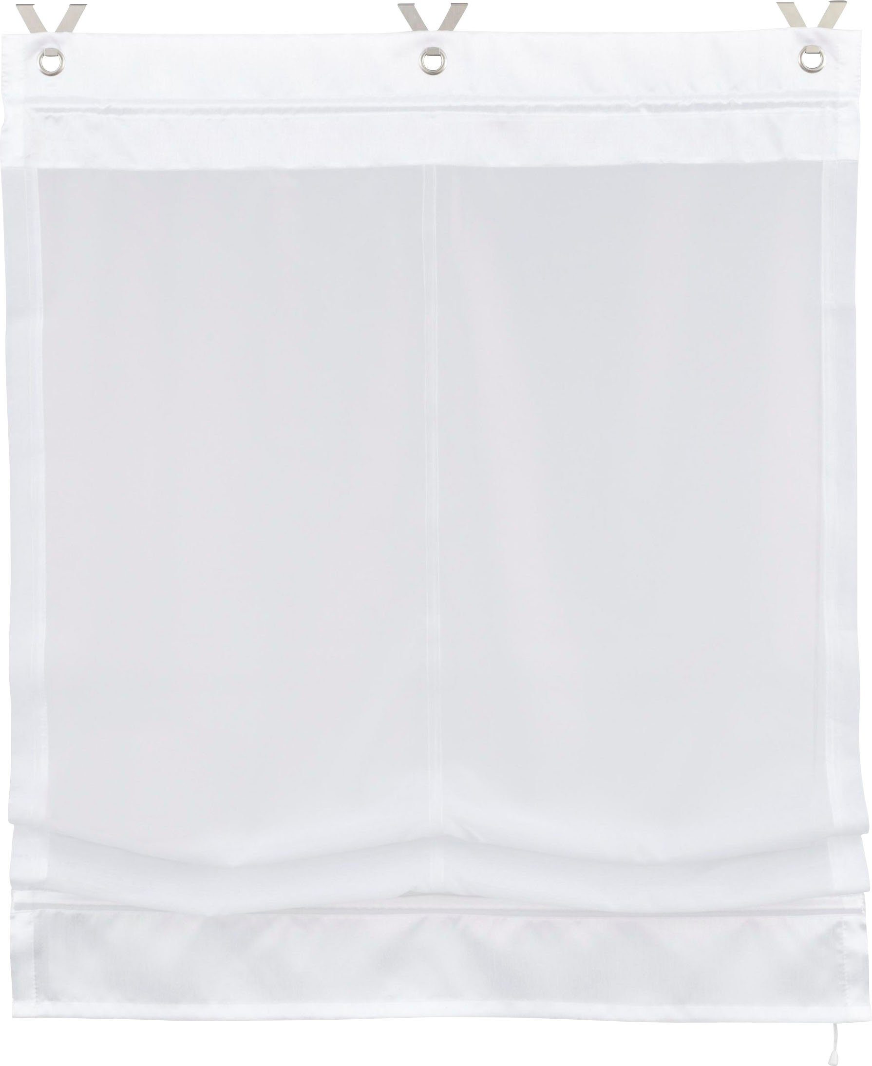 Home affaire Romeins rolgordijn Fuma transparant, polyester, op te hangen met haken (1 stuk)