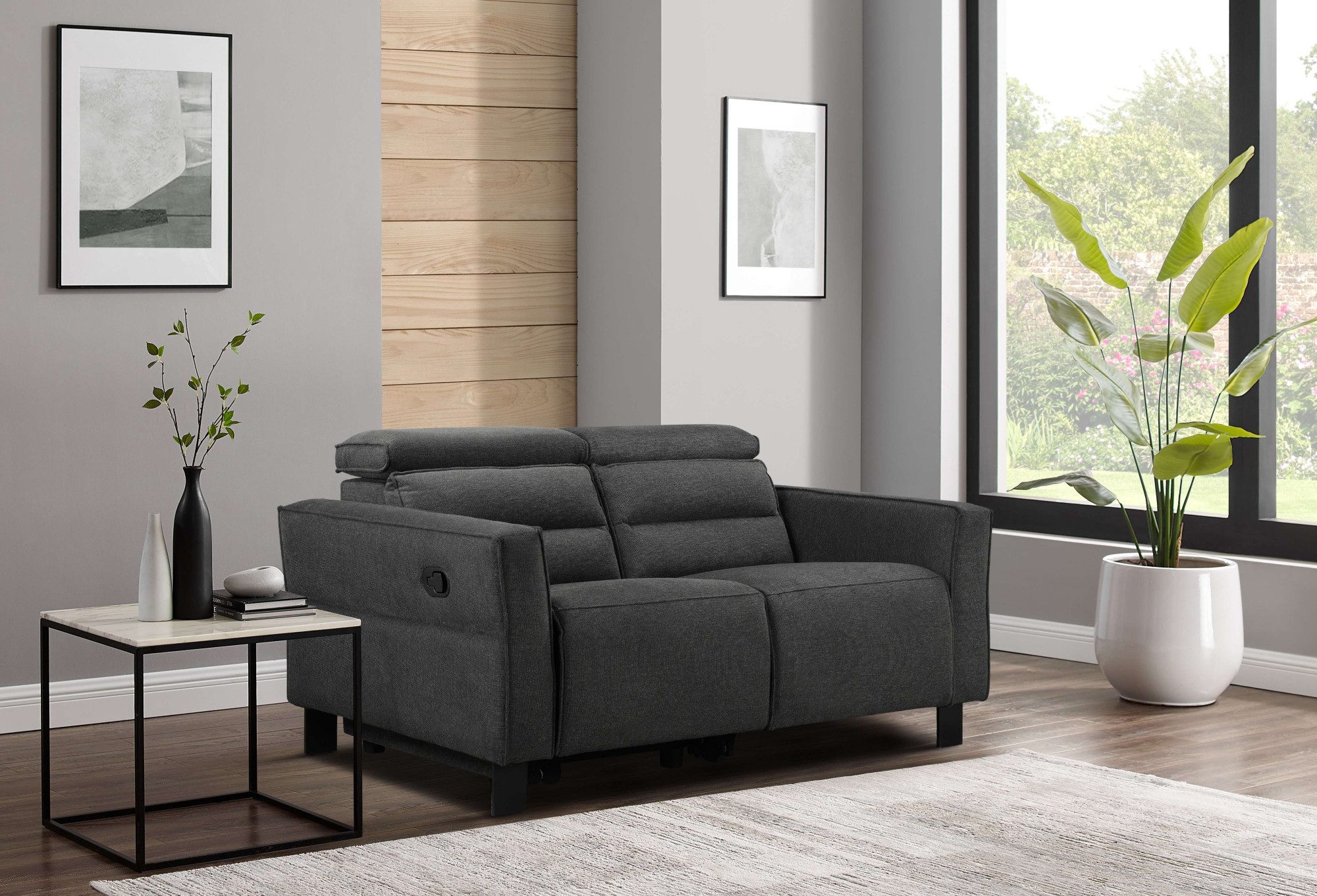 Places of Style 2-zitsbank Carpari, 162 cm, met handmatige of elektrische relaxfunctie