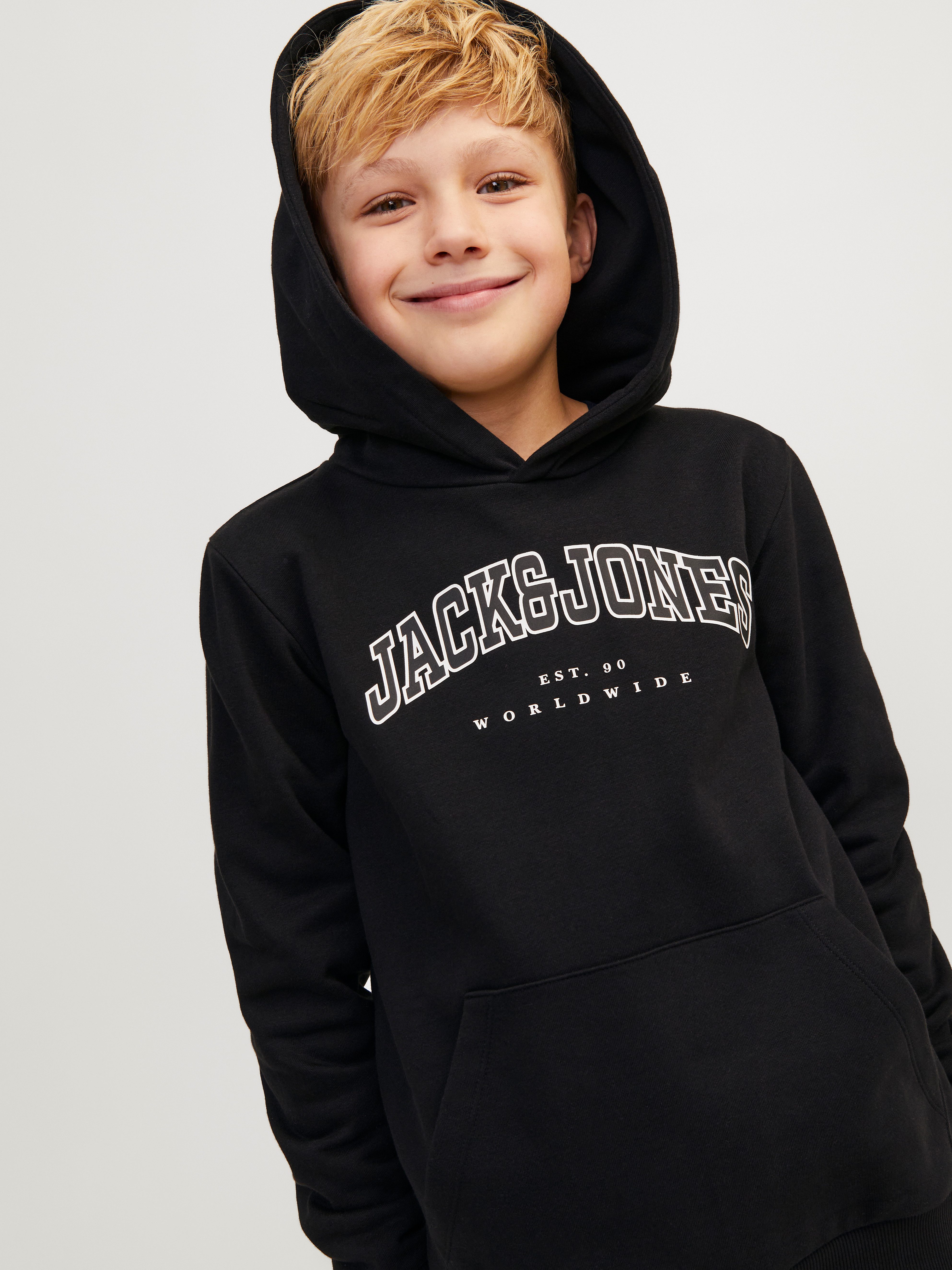 Jack & Jones Junior Hoodie JJECALEB VARSITY SWEAT HOOD NOOS JNR