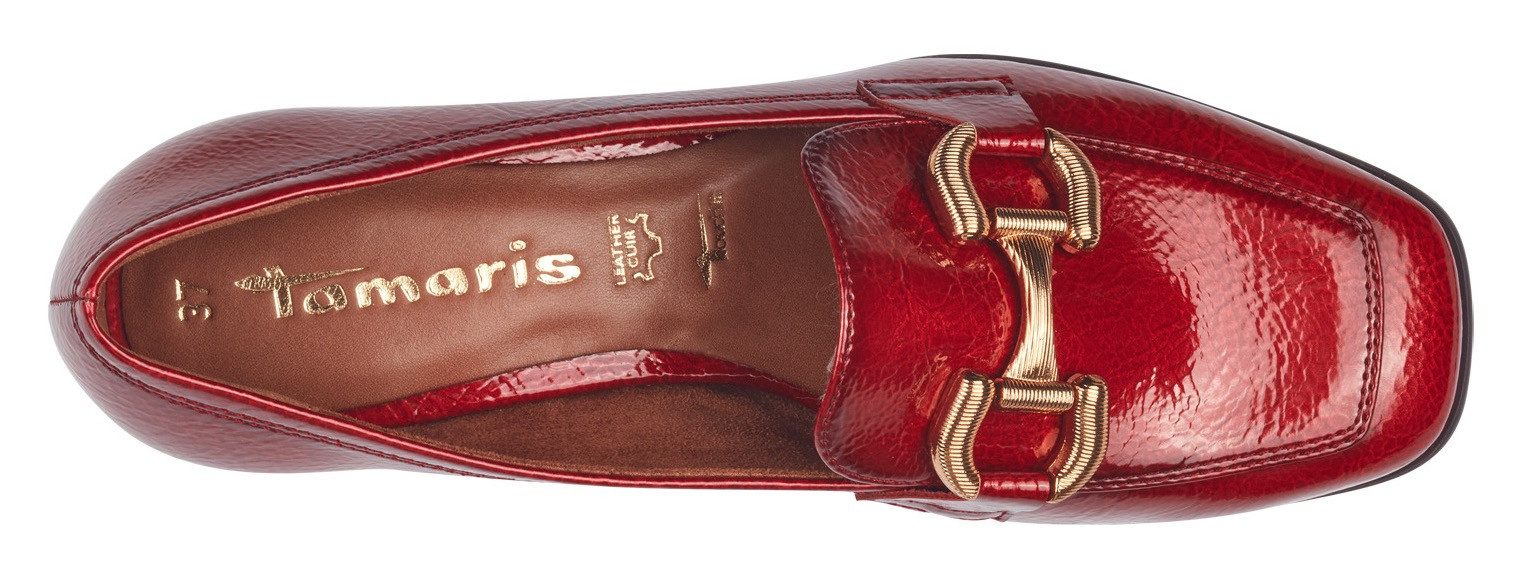 Tamaris Instappers hakken, pumps, lage schoen, instapschoen met modieuze decoratieve gesp