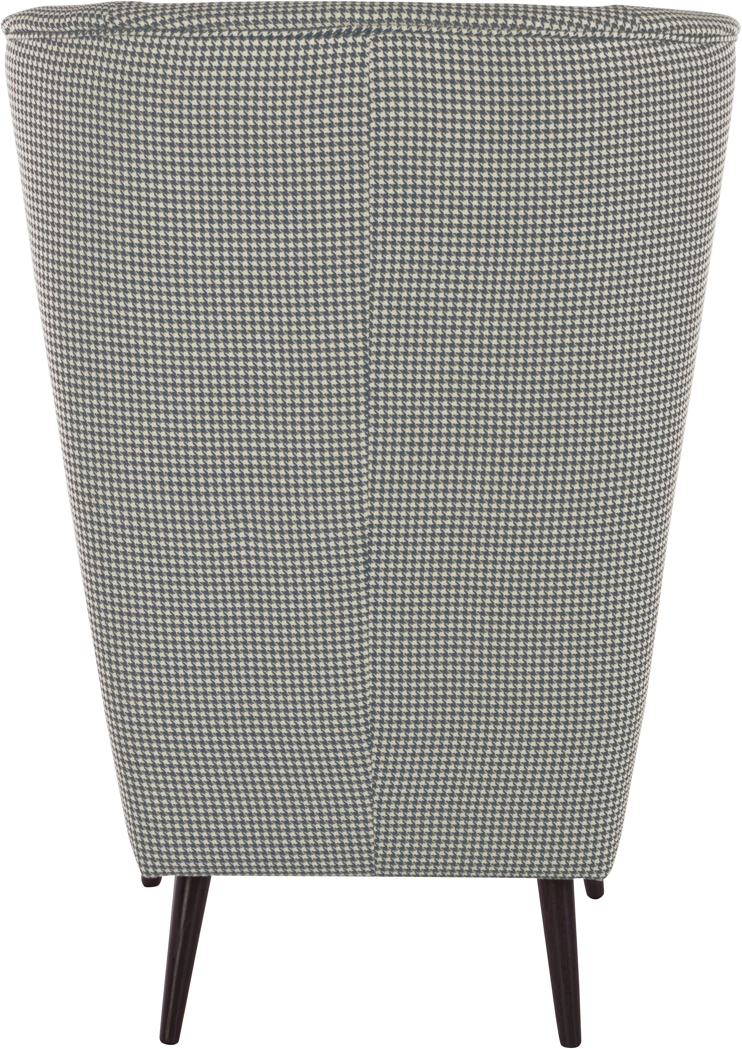 Home affaire Fauteuil Sallito, TV-stoel, oorfauteuil met Hocker, in veel stofkwaliteiten, ook in fluweelcord