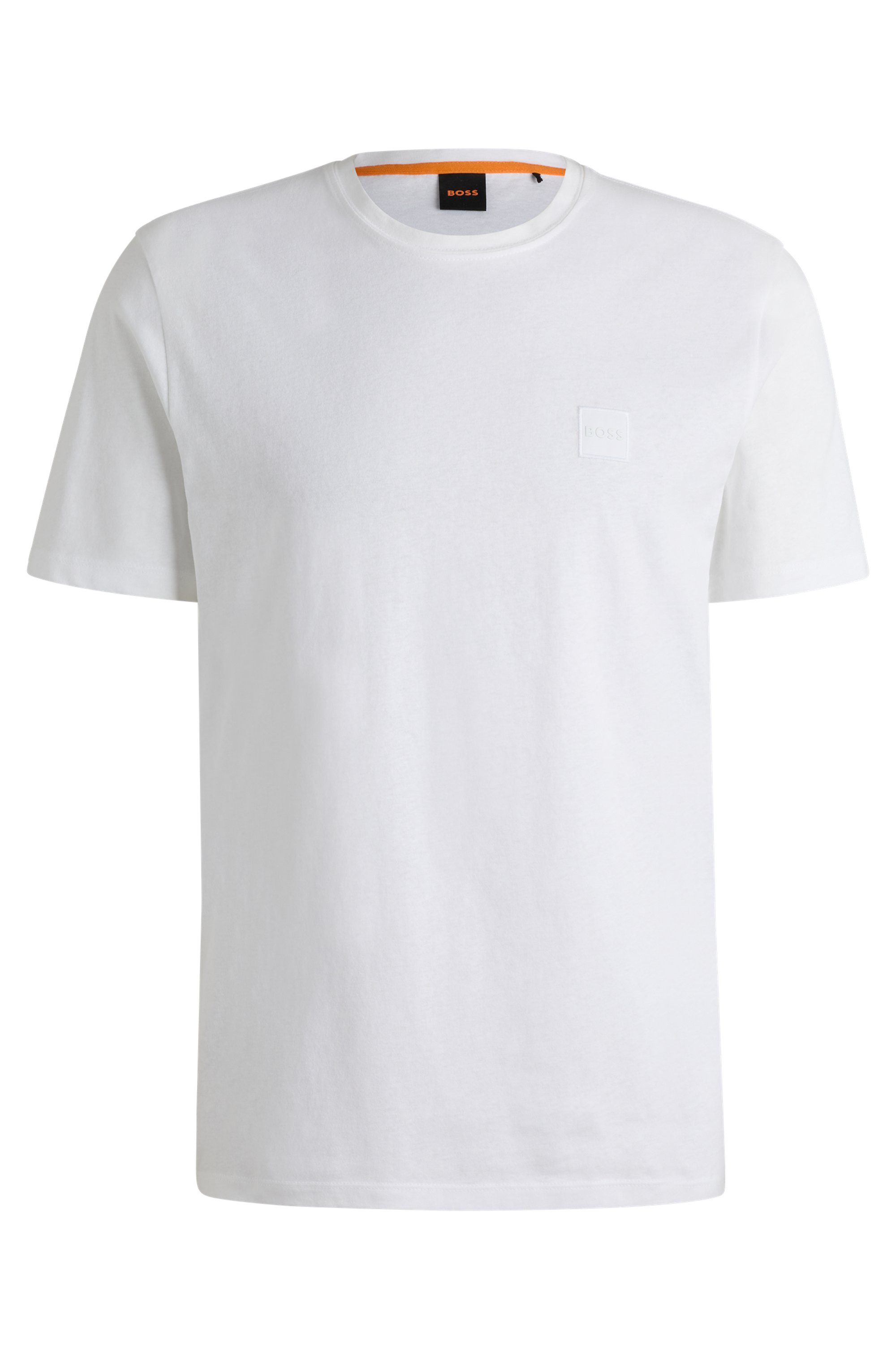 Boss Orange T-shirt Tales met boss-borduursel op de borst