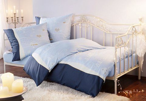 Home affaire Slaapbank TOPSELLER! met uitgebreide versieringen, inclusief metalen lattenbodem bedden wit
