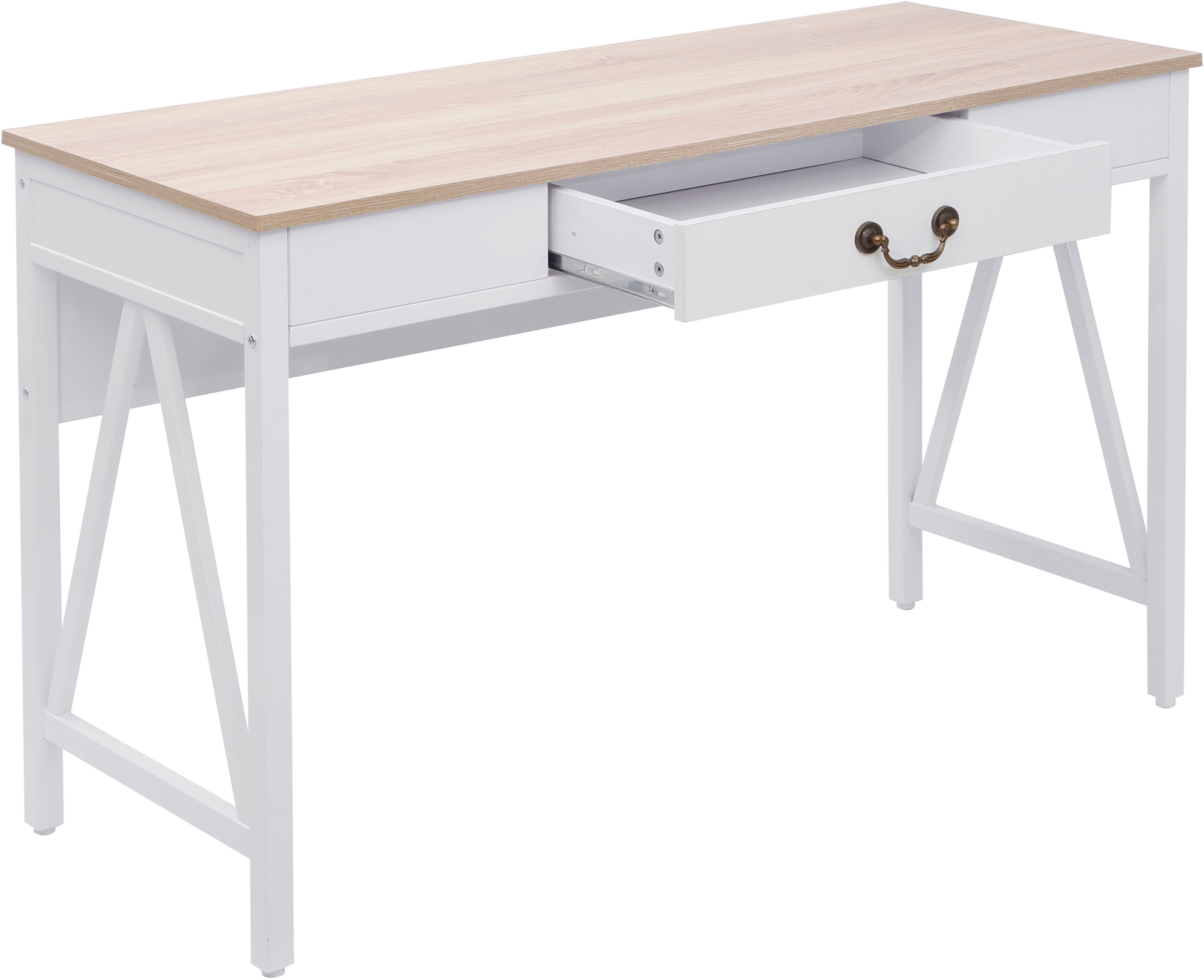 Home affaire Bureau Bellerie Landhuisstijl, soft-close, krasbestendige oppervlakte, breedte 120 cm