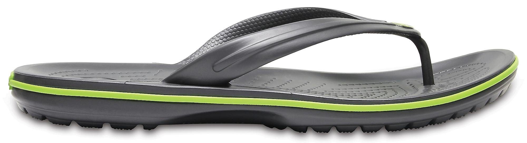 Crocs Flip Flops Graphite-Volt Green Crocband