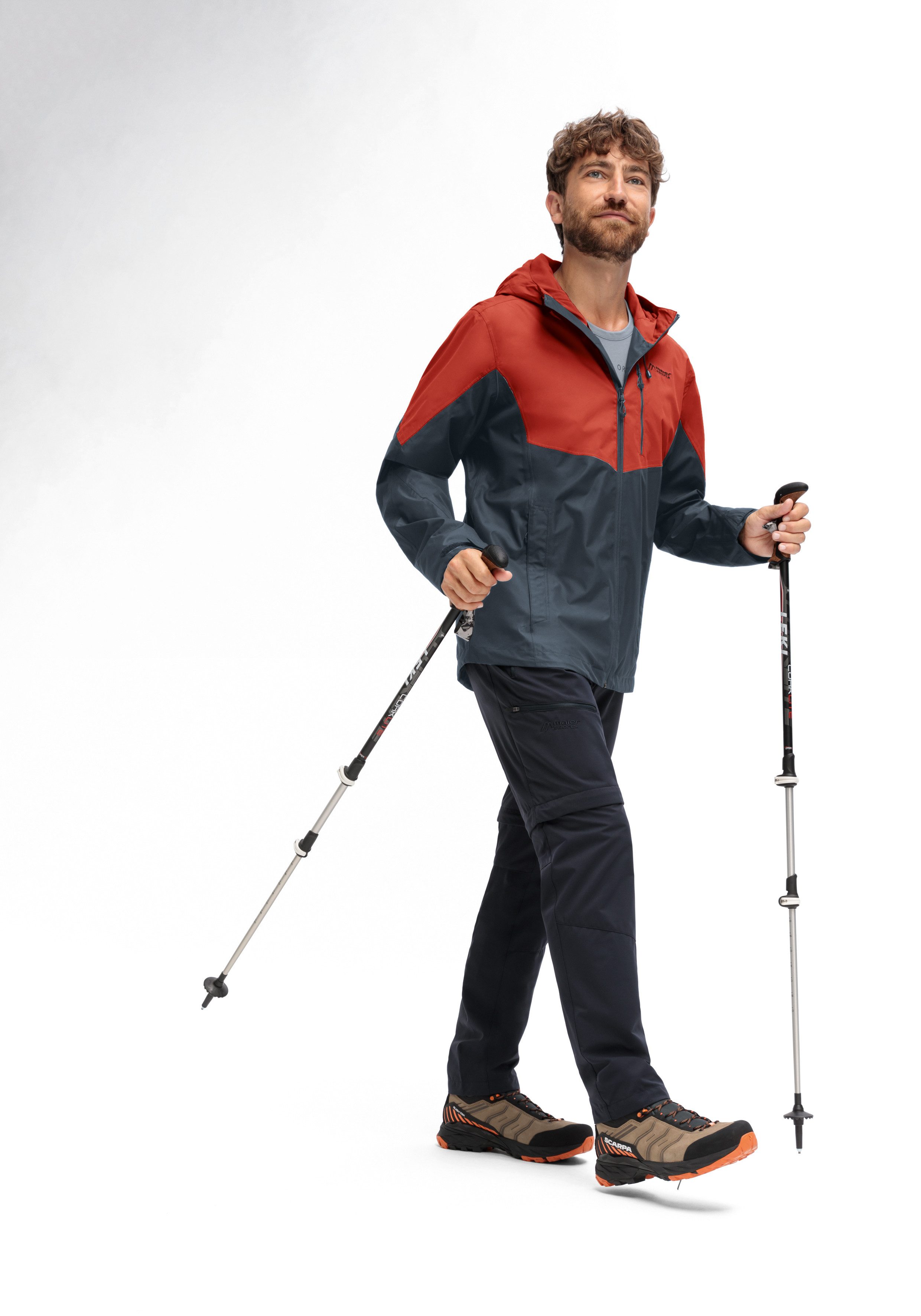 Maier Sports Outdoorjack Schlufterkopf M Heren jacke waterdicht, functionele jas met 3 buitenzakken + binnenzak