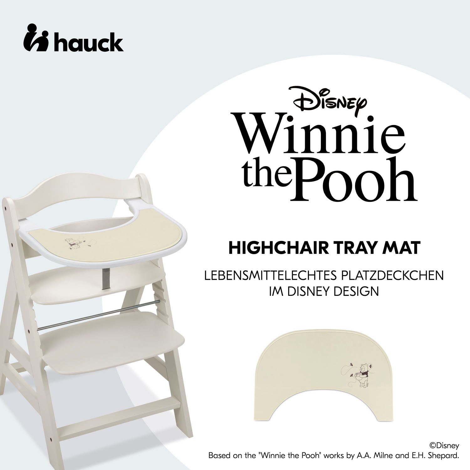 Hauck Set placemats Highchair Tray Mat, Disney Pooh Dusty Beige