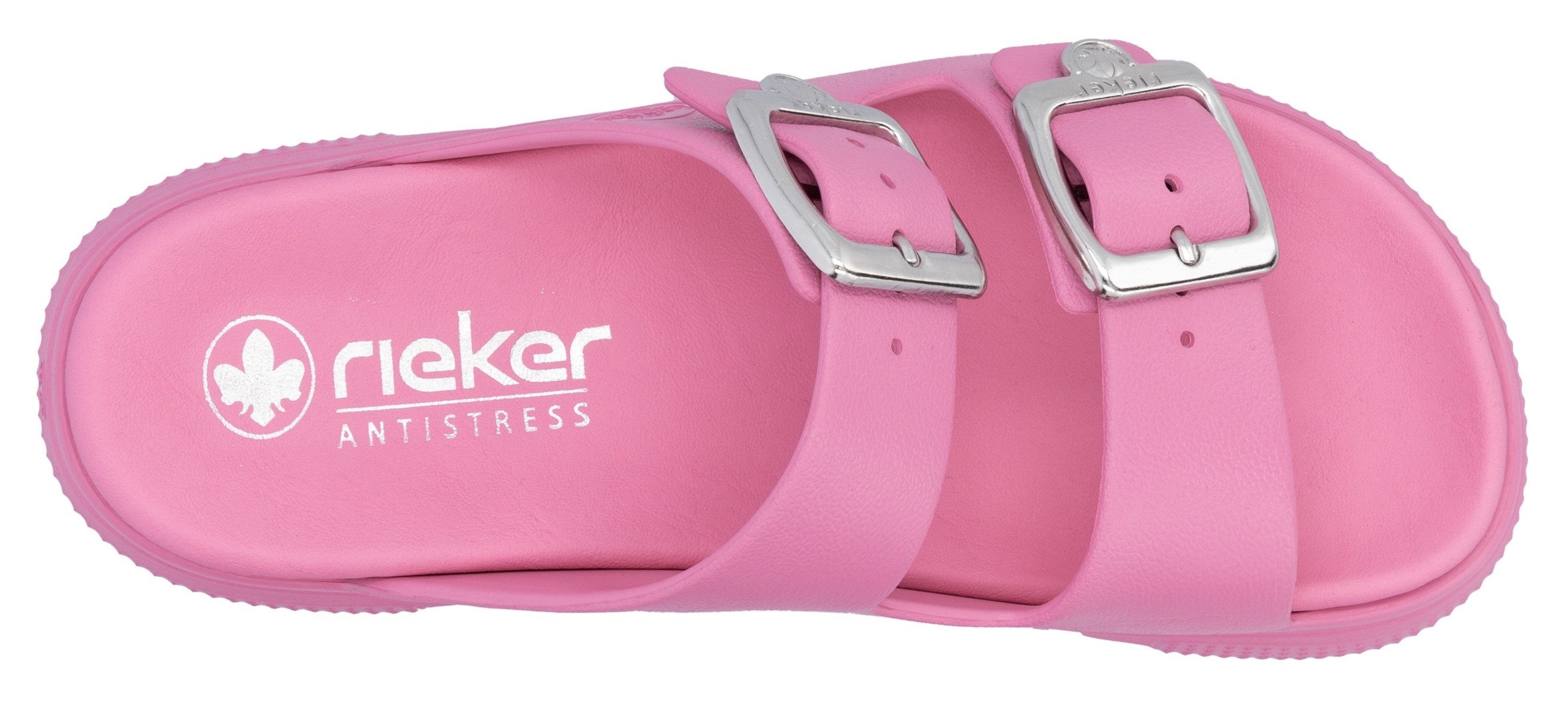 Rieker Slippers , plateau, zomerschoen, slippers in breedte g (=wijd)