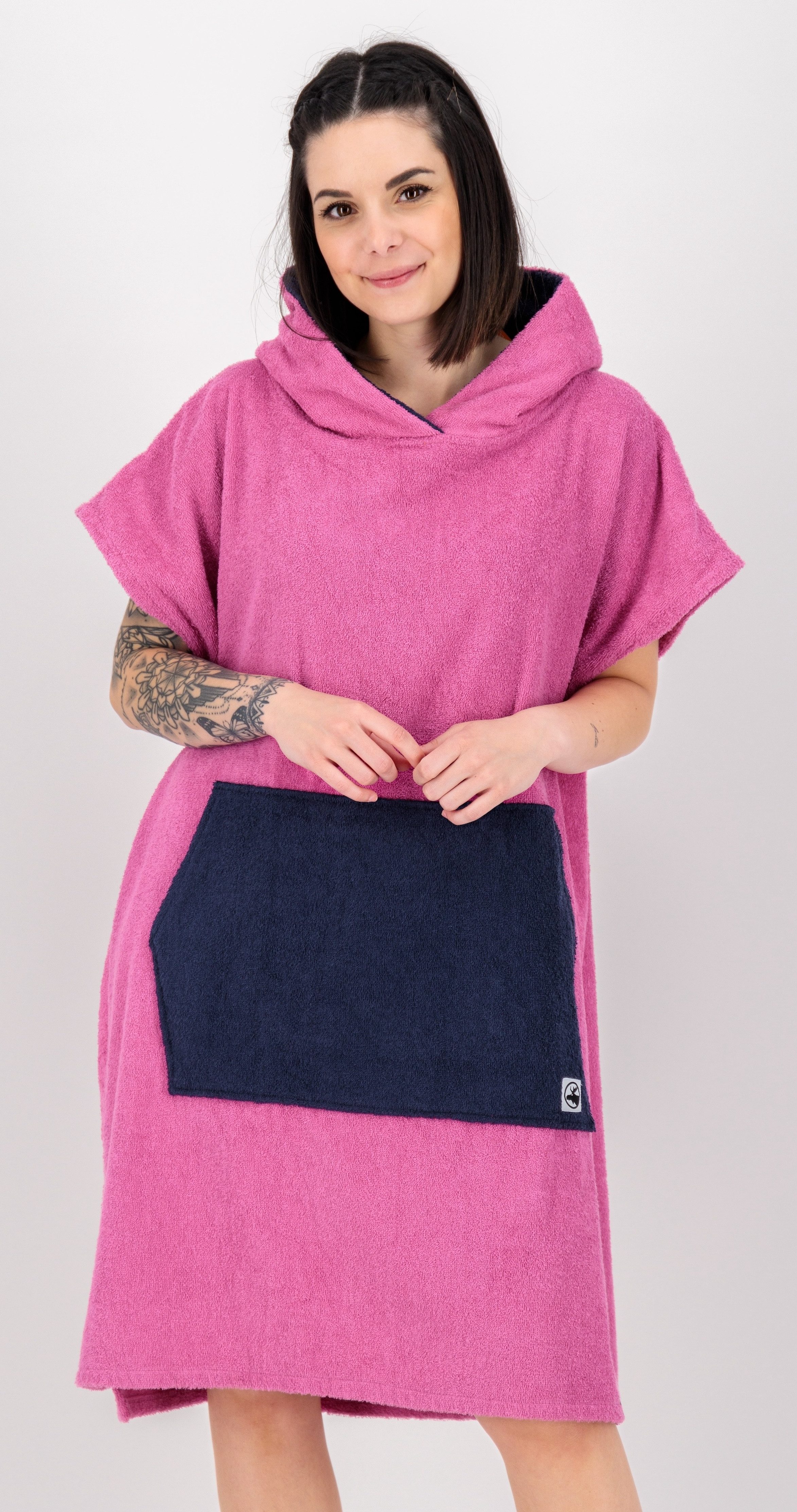 DEPROC Active Poncho Badponcho PARLEE BEACH Badponcho met grote kangoeroezak en binnenzak