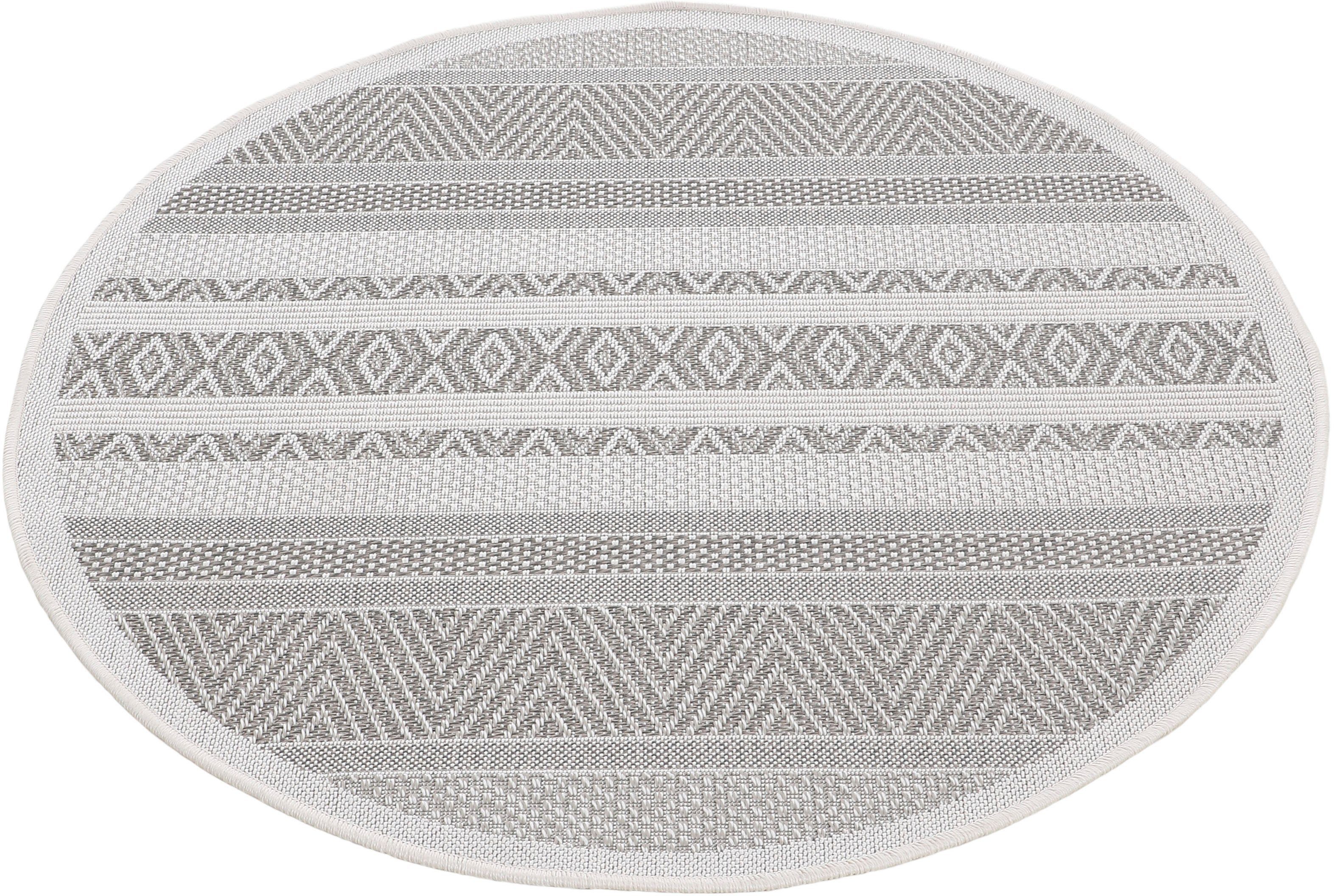 carpetfine Vloerkleed Boho 101 robust vlakweefsel, sisal look, uv-bestendig, buitenruimte