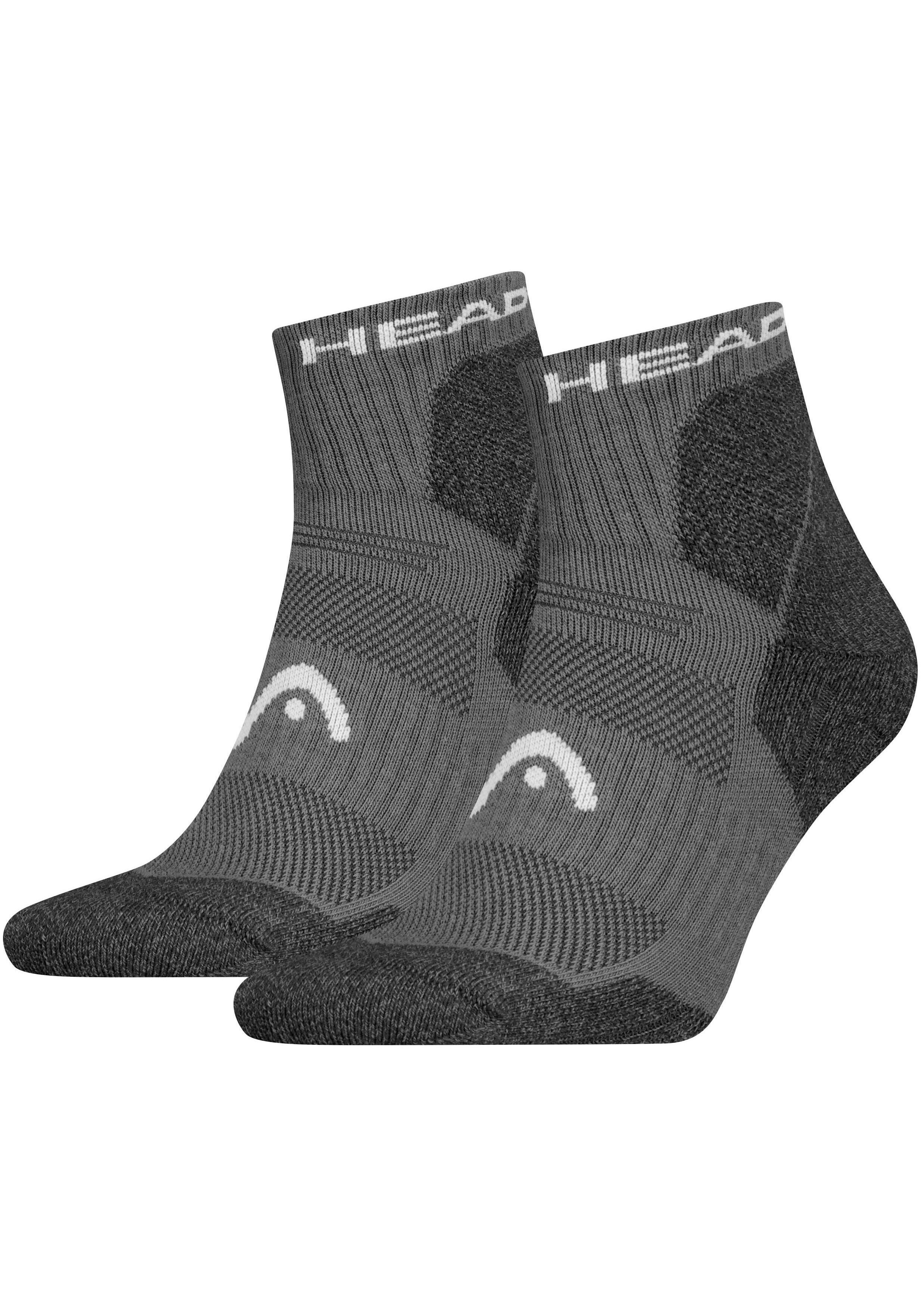 Head Korte sokken HEAD HIKING ALL CLIMATES QUARTER 2P (2 paar, 2 paar) unisex sportsokken maat 35-38 grijs
