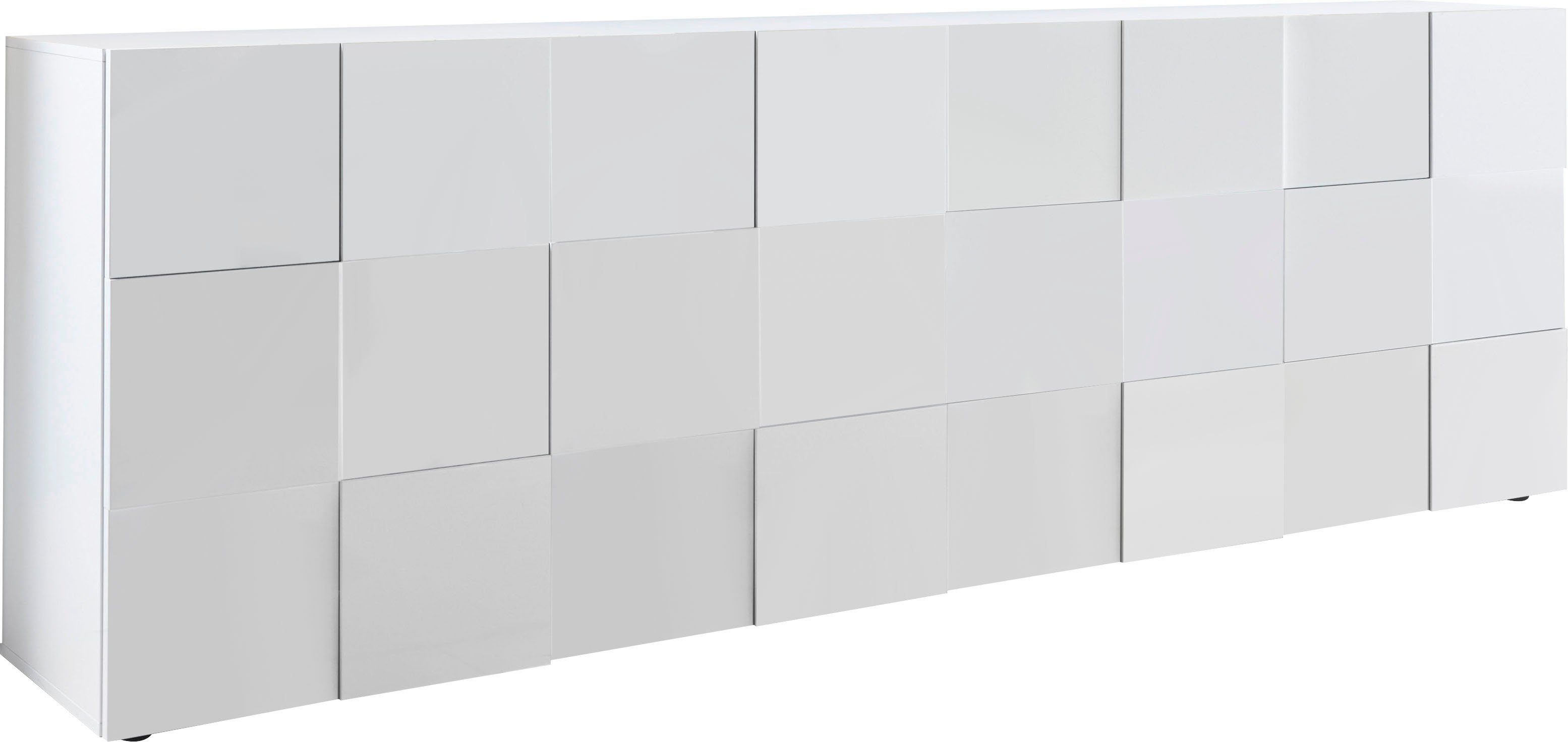 INOSIGN Dressoir Dama dressoir dressoirs maat 241x42x84 cm wit