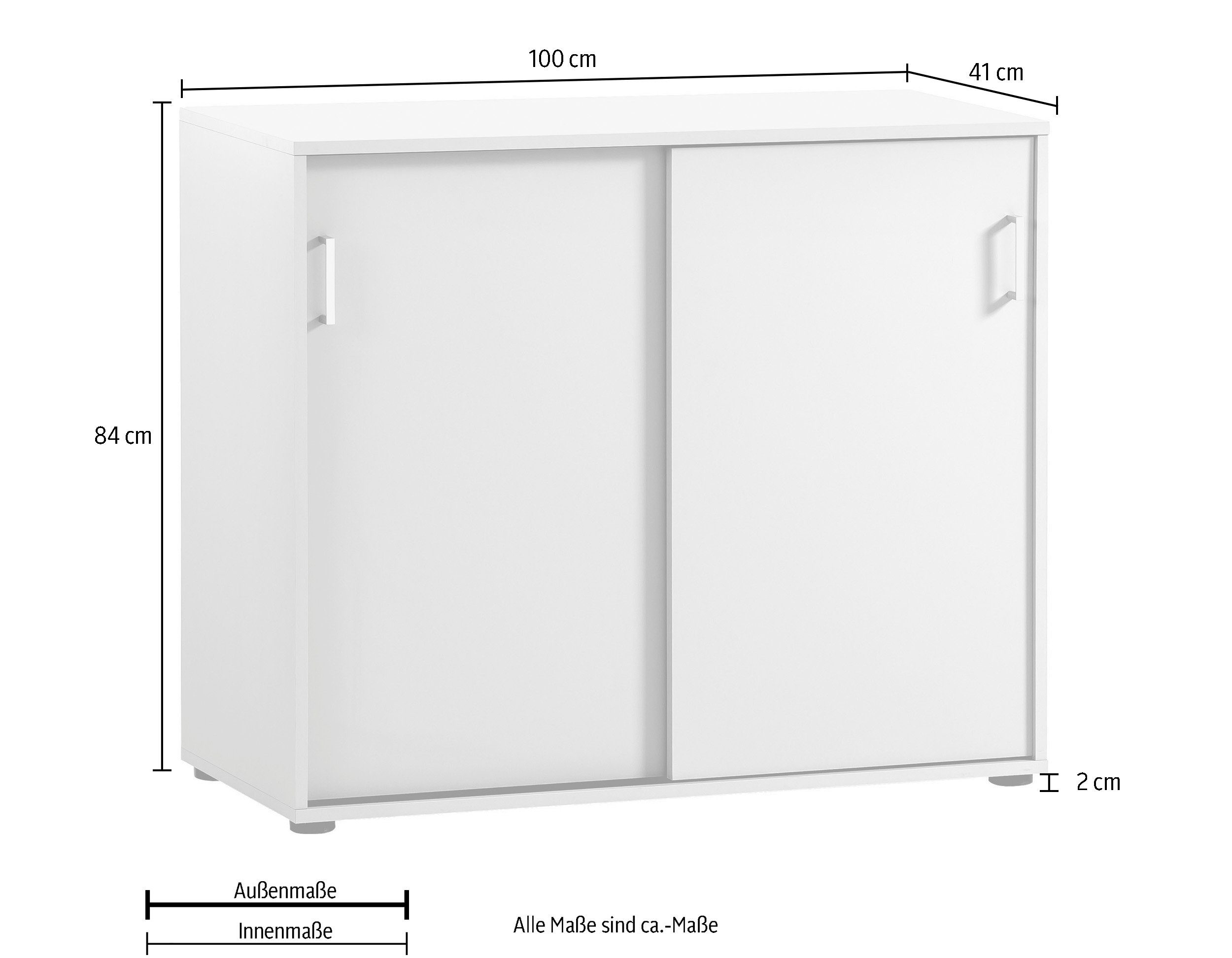 Schildmeyer Archiefkast Baku 100 x 63 cm, schuifdeuren, made in germany