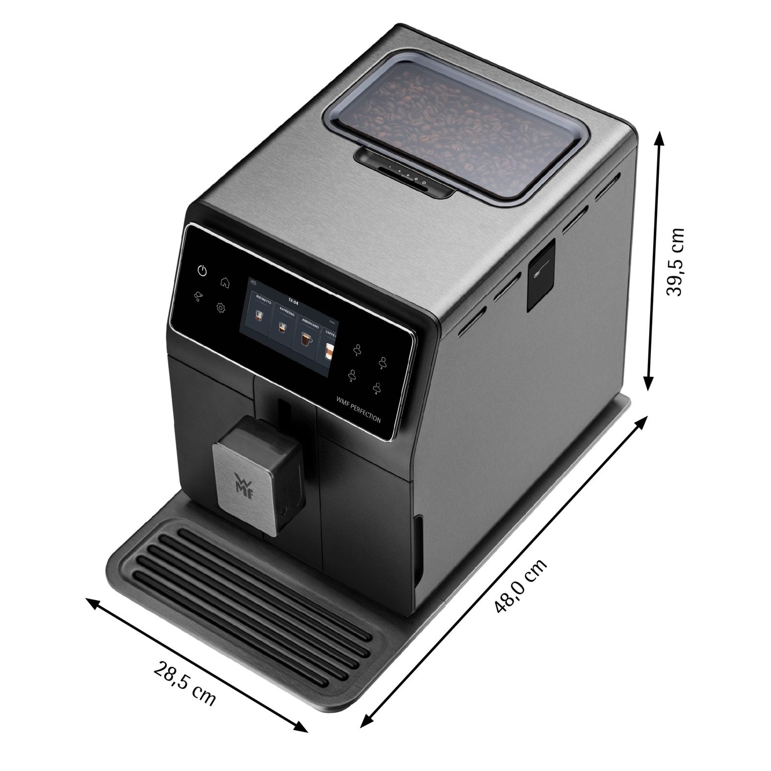 WMF Volautomatisch koffiezetapparaat Perfection 890L CP855815, intuïtieve gebruikersinterface, perfecte melkschuim, zelfreinigend