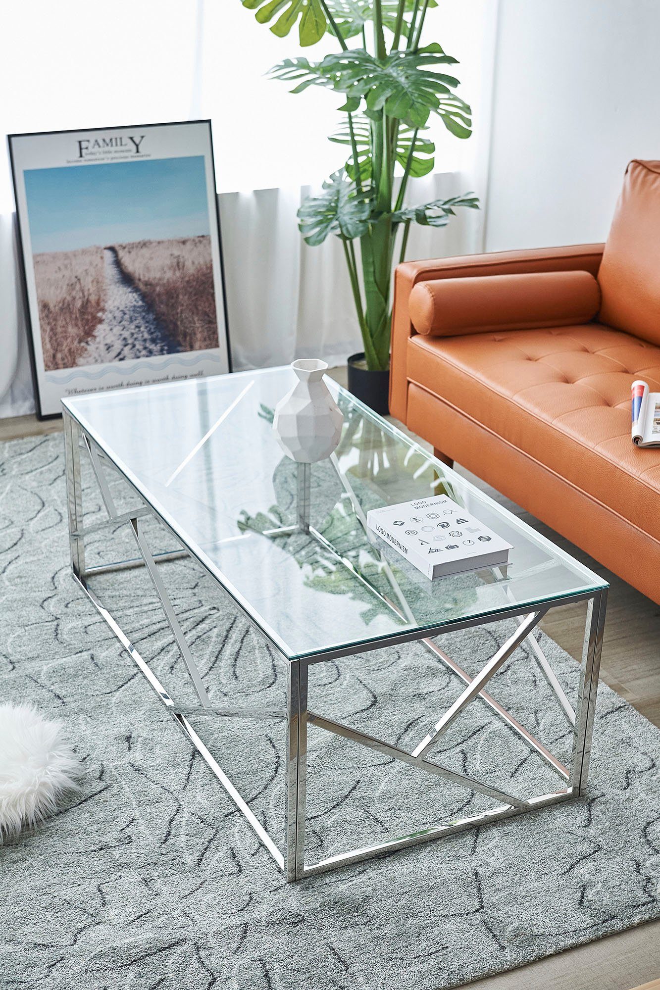 SalesFever Salontafel Frame gemaakt van roestvrij edelstaal