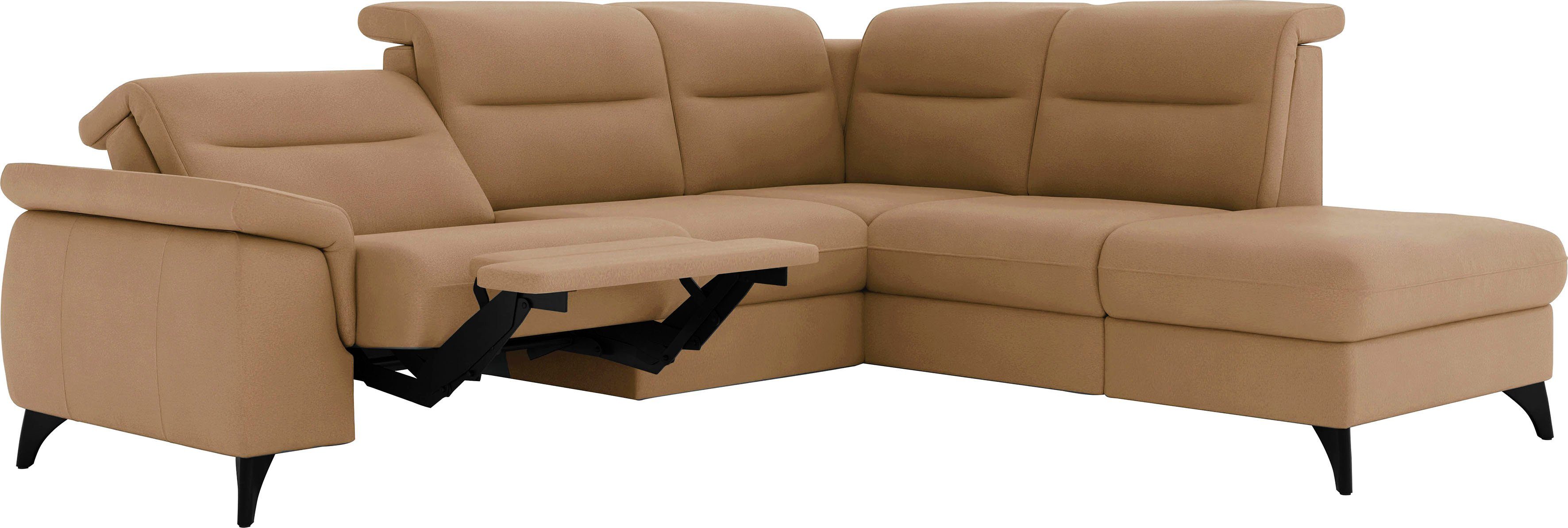 sit&more Hoekbank Astoria L-vorm naar keuze met motorische relaxfunctie