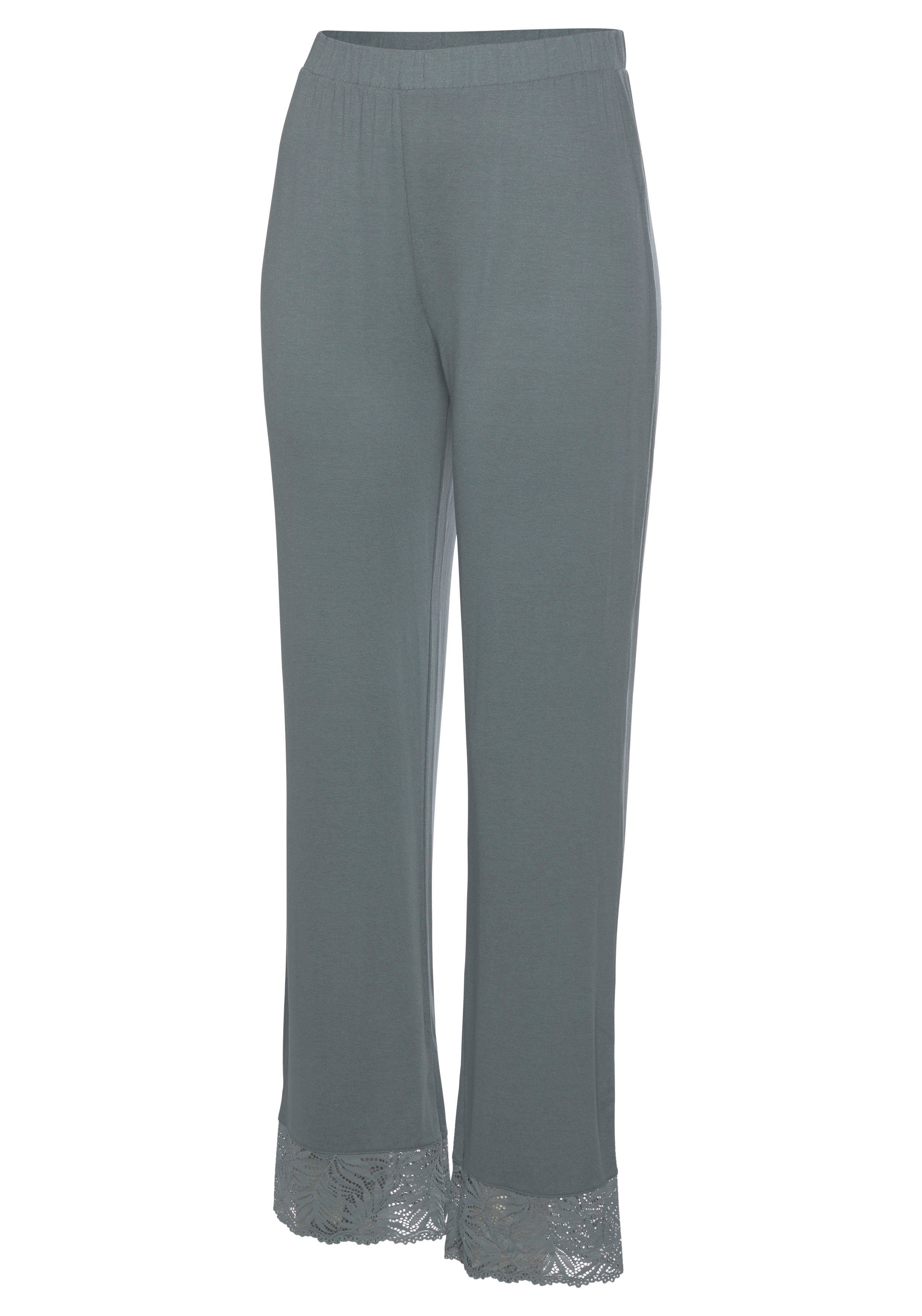 Lascana Pyjamabroek met chique kanten details