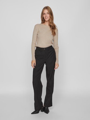 Vila Trui met ronde hals VICOMFY O-NECK L/S KNIT TOP/SU - NOOS