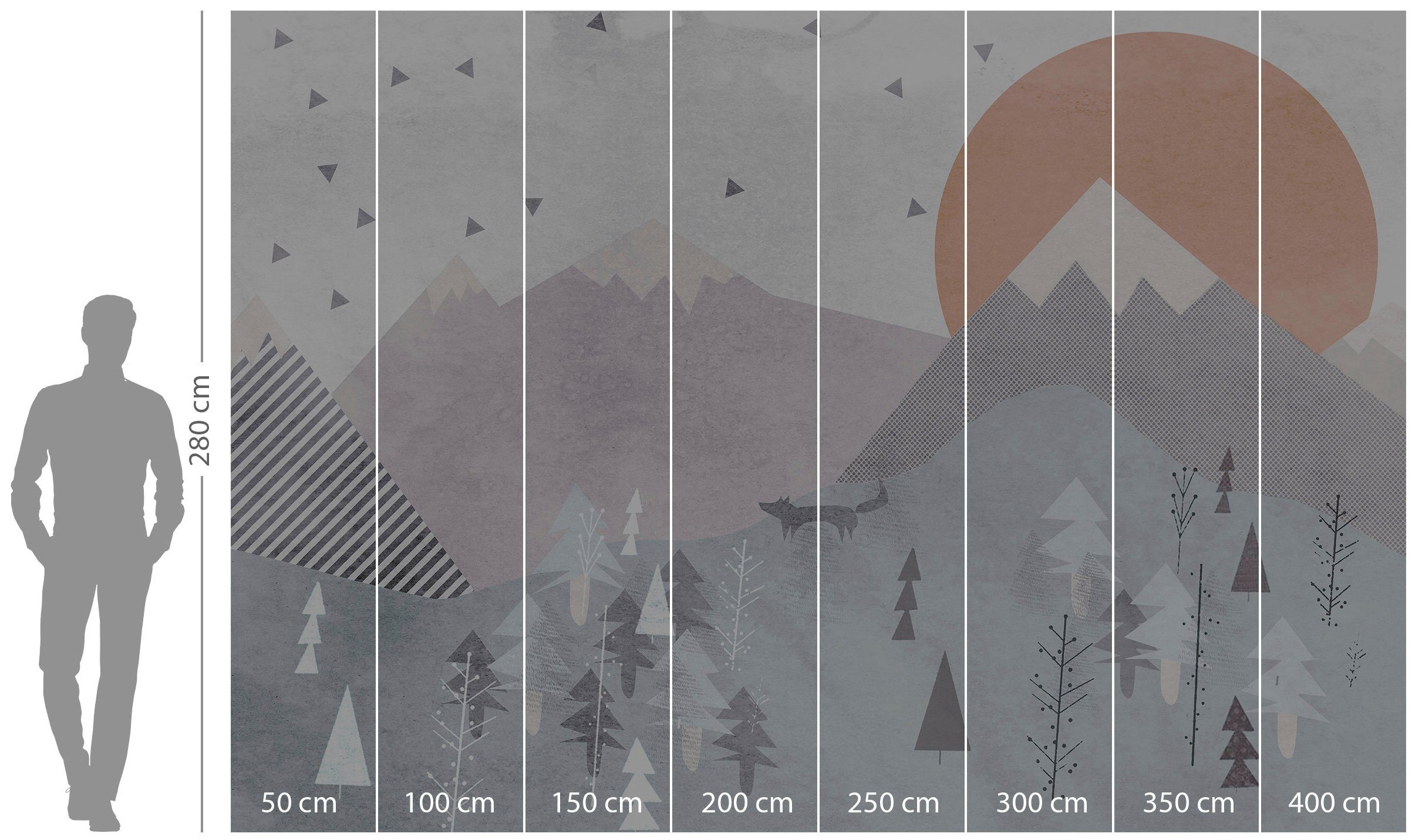 Komar Vliesbehang Digitale print vlies - Fox Journey - Afmeting 400 x 280 cm