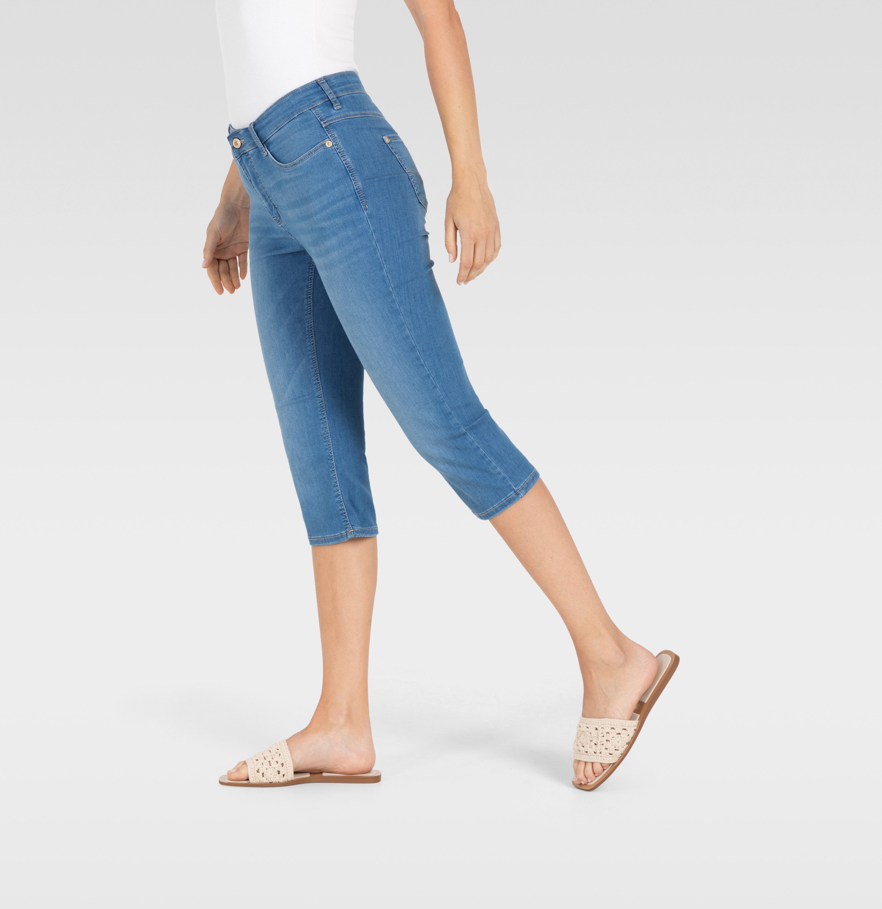MAC Capri jeans Dream-Sum Comfortabele pasvorm met omrolbare zoom