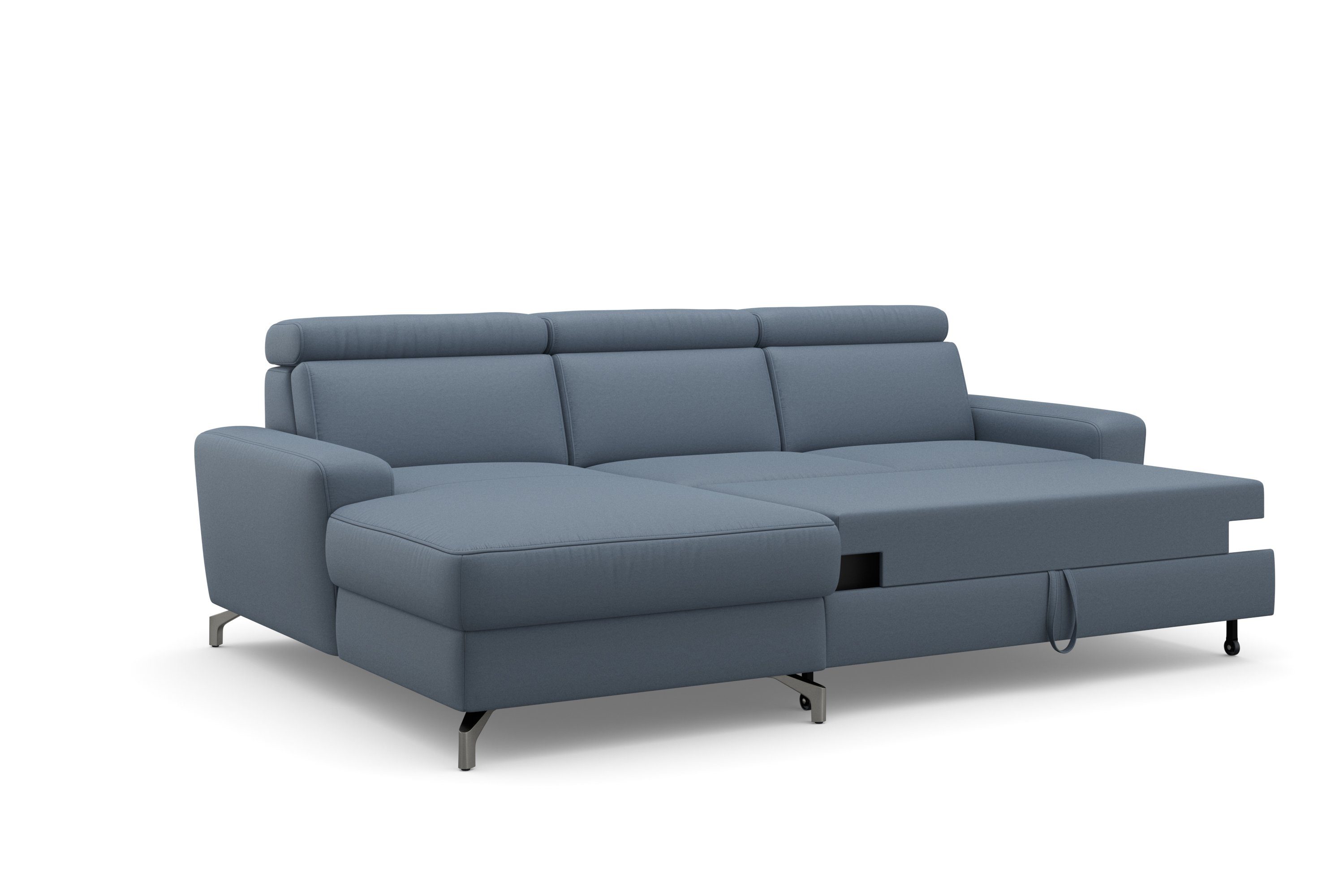 sit&more Hoekbank Scarlett L-vorm met verstelbare hoofdsteun, naar keuze met slaapfunctie, bedkist