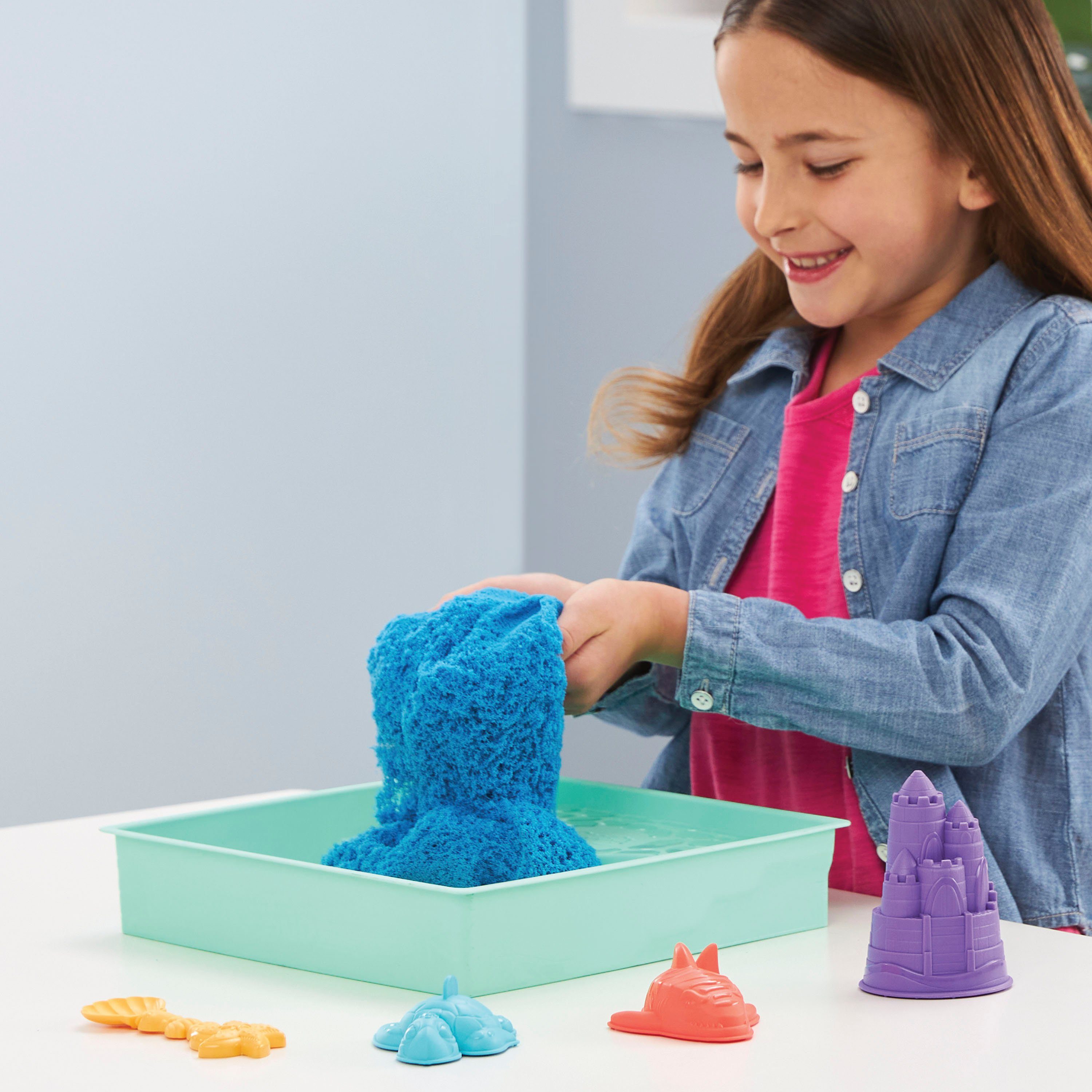 Spin Master Knutselset Kinetic Sand - Box 454 g - Blauw