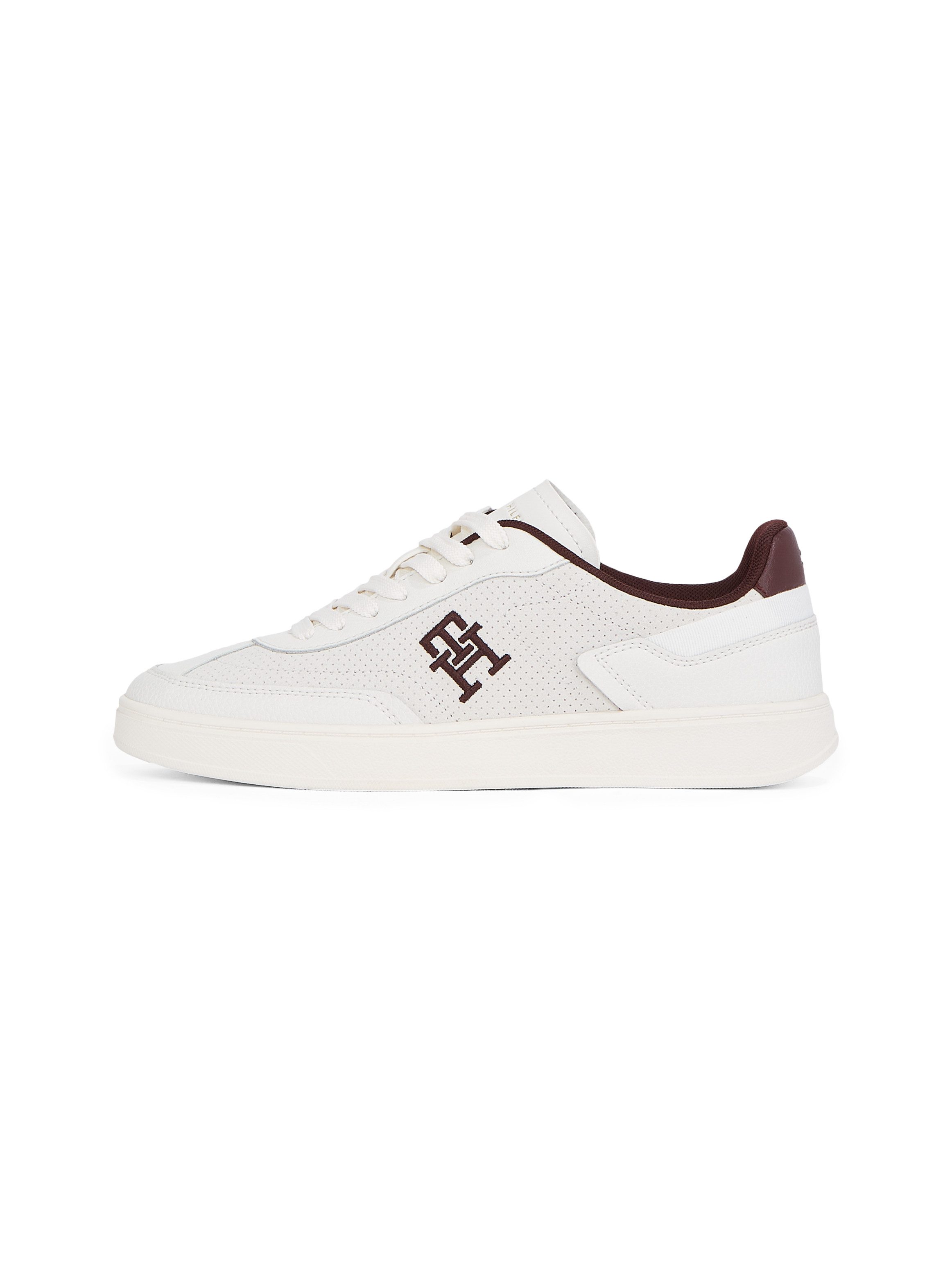 Tommy Hilfiger Plateausneakers TH HERITAGE SNEAKER PERF vrijetijdsschoen, lage schoen, veterschoen met th-logo-borduring