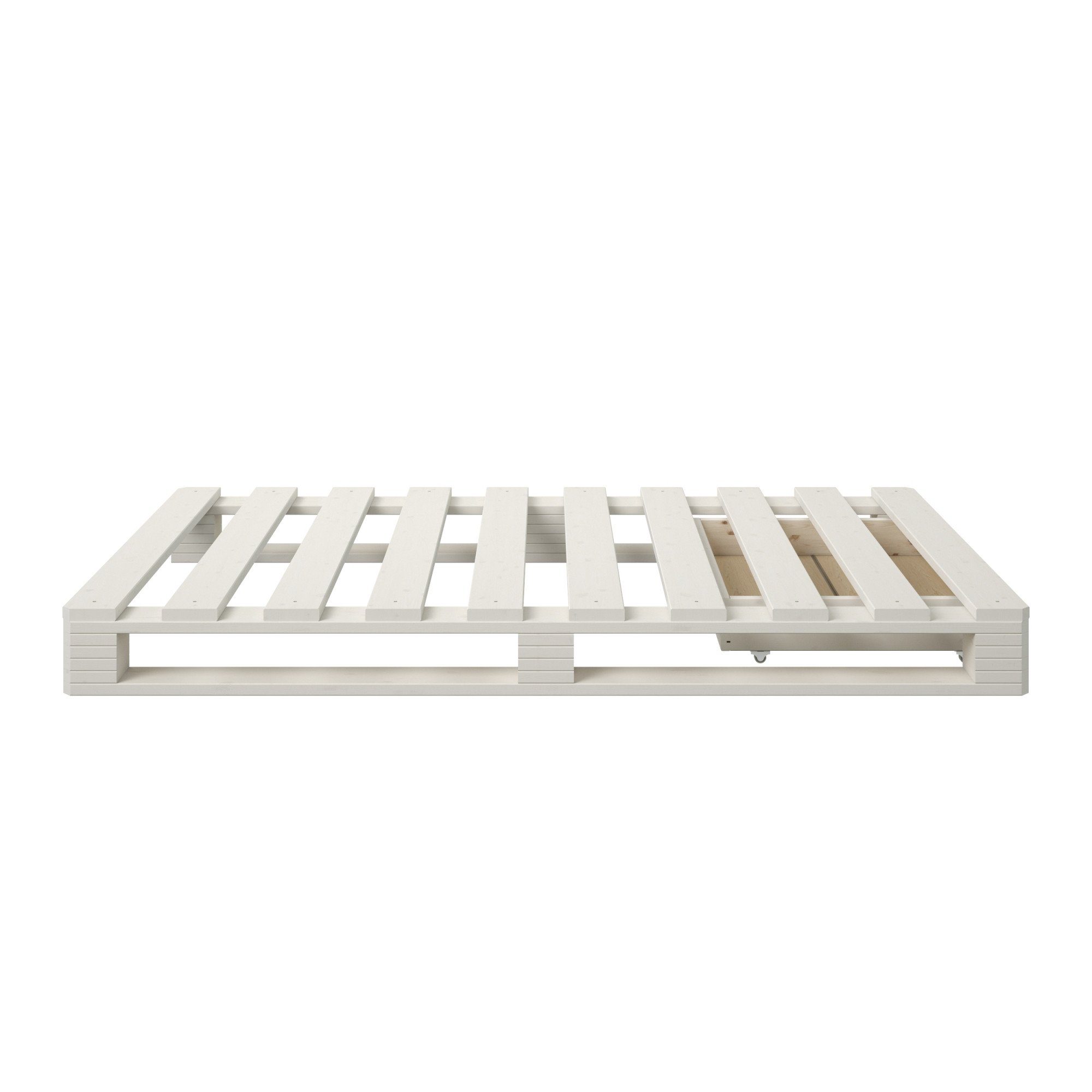 Home affaire Palletbed "ALASCO" BESTSELLER! Met lade gecertificeerd massief hout, uit te breiden tot tweepersoons- of familiebed
