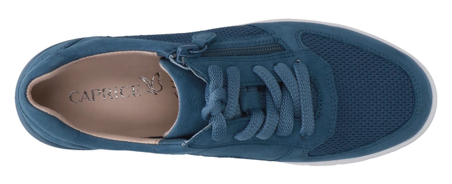 Caprice Sneakers met sleehak vrijetijdsschoen, lage schoen, veterschoen in comfortwijdte h = zeer breed