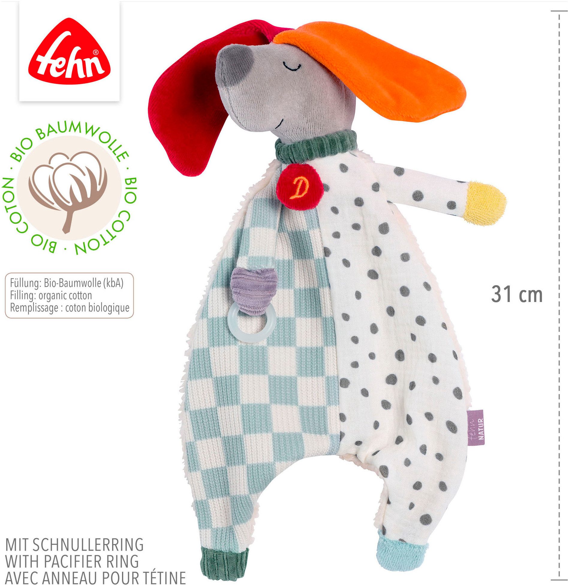 Fehn Knuffeldoekje Hond NATUUR