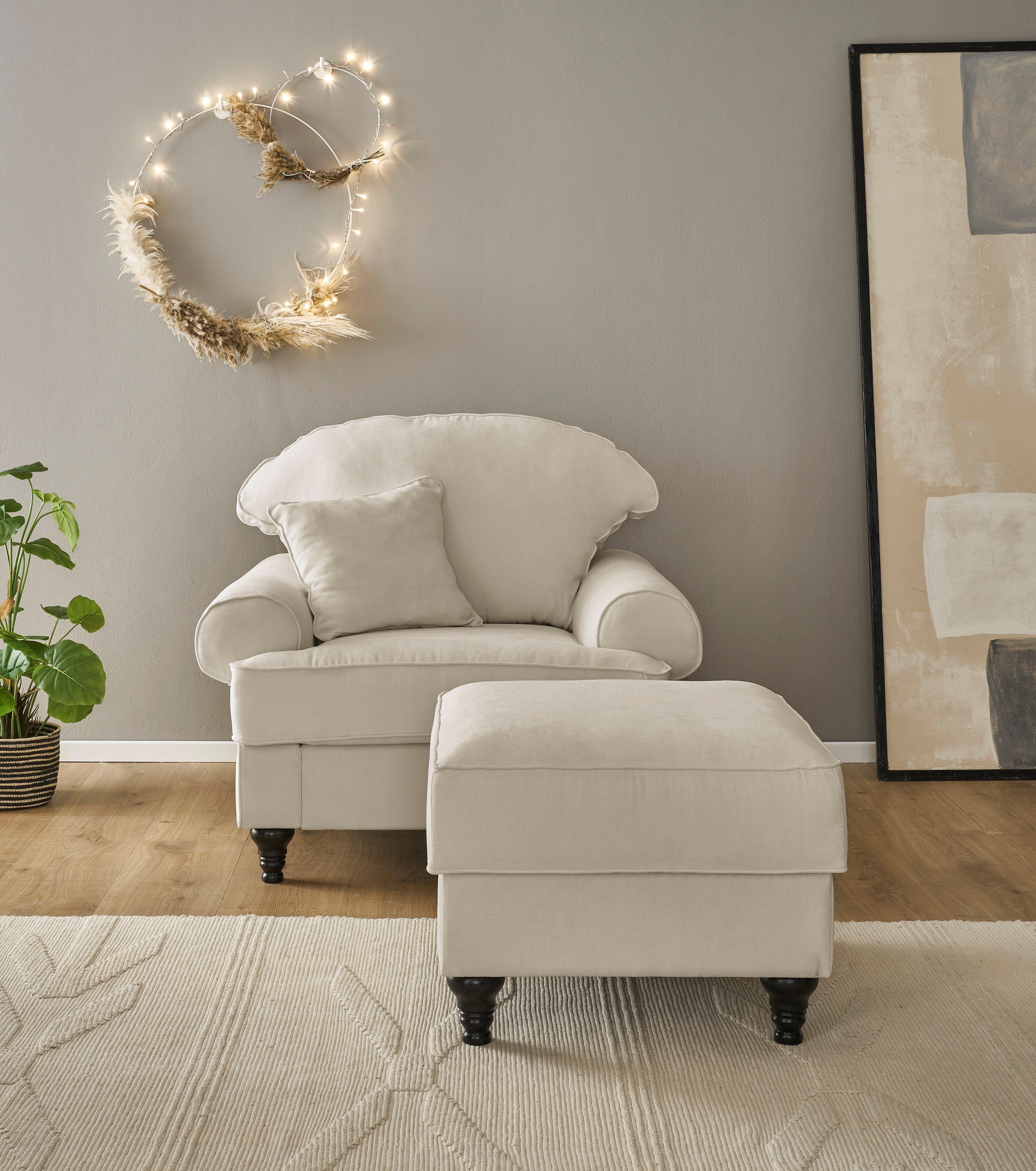 Home affaire Fauteuil Westminster met binnenveringsinterieur (set, 2 stuks)