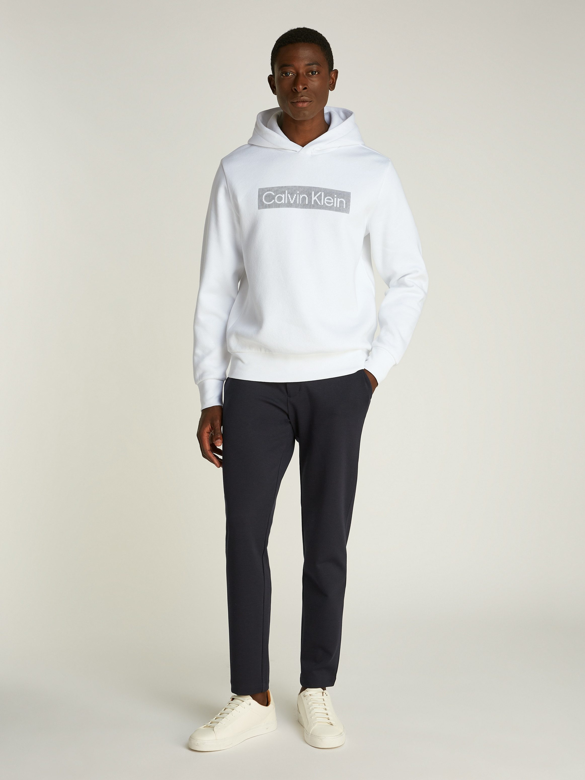 Calvin Klein Hoodie BOX STRIPED LOGO HOODIE